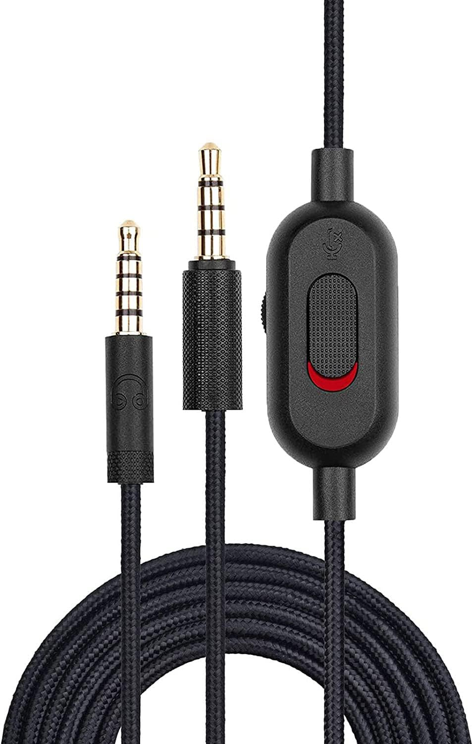 Adhiper Replacement Cable for Logitech G433/G233/G Pro/G Pro X/Hyperx Cloud Alpha/Cloud Mix Compatible with Ps4/Xbox One/Nintendo Switch Headphone Audio Extension Cable(Black, 2 M /6.5 Feet) image number 5