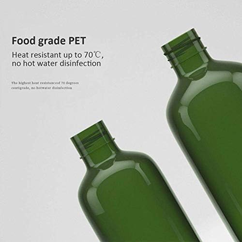 2PCS 500Ml Refillable Plastic Bottles Pump for Handwash, Shower Gel Detergent PET Material (Green) image number 5