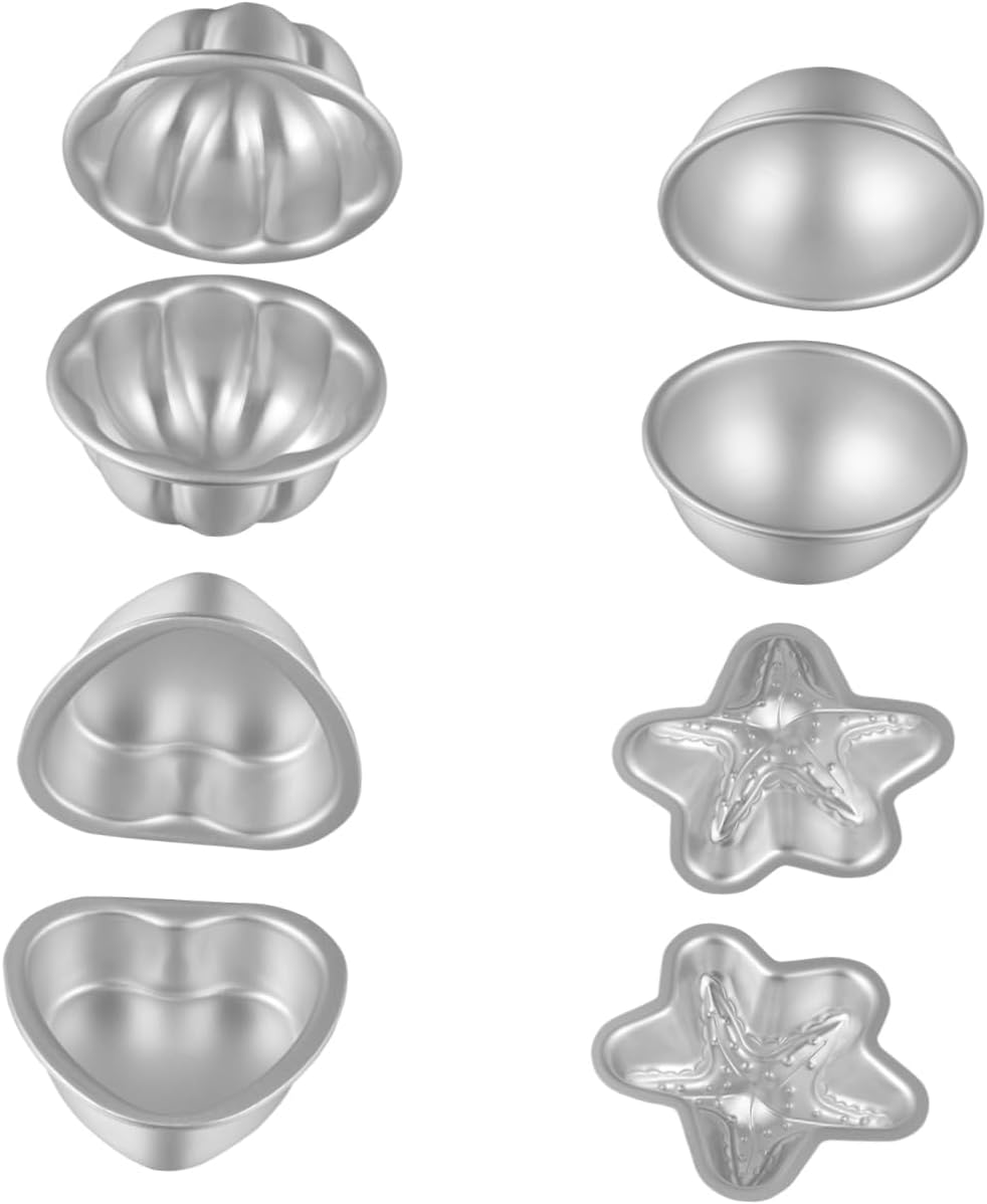 4Set Aluminum Alloy Bath Bomb Mold Bath Salt Bomb Molds for DIY Baking Cupcake for Boys and Girls Adults image number 6