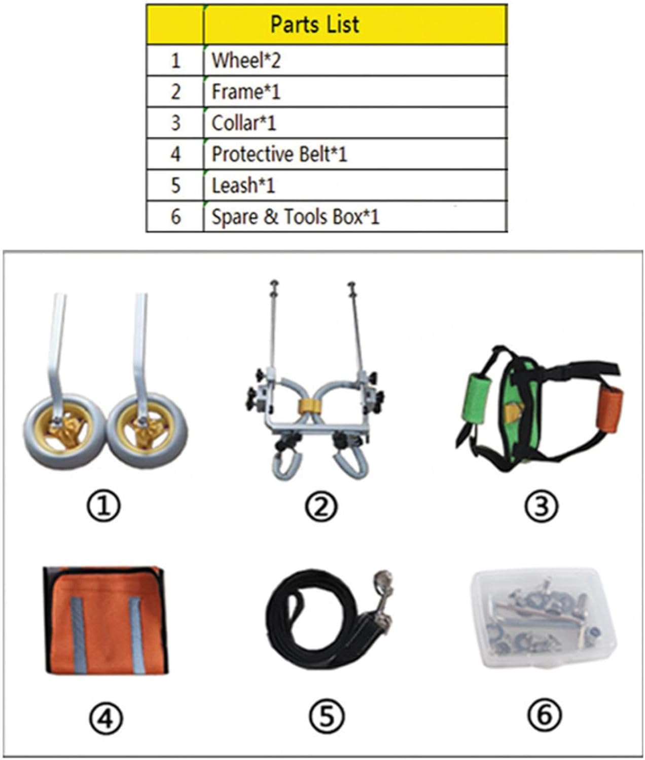 Full Body Dog Wheelchair with 4 Wheels, Doggie Cart for Front/Back Legs Rehabilitation, Assisted Walk Car for Suitable for 4-9KG Pet,F image number 4