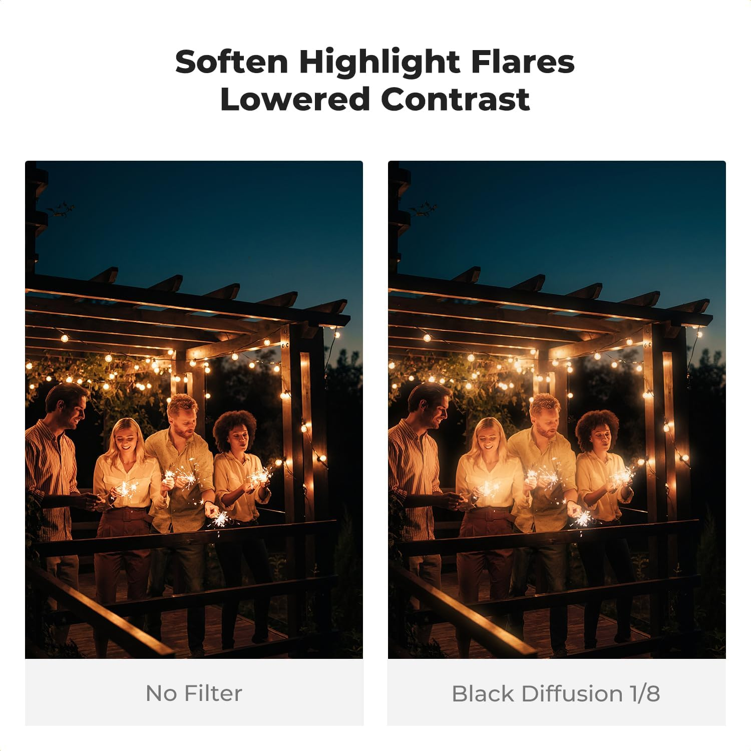 K&F CONCEPT 67Mm Black Diffusion 1/8 Filter with Camera Lens Cap Kit, Pro Mist Dreamy Cinematic Effect Filter with Multi-Coated for Photography/Video/Vlog/Portrait (Nano-K) image number 5