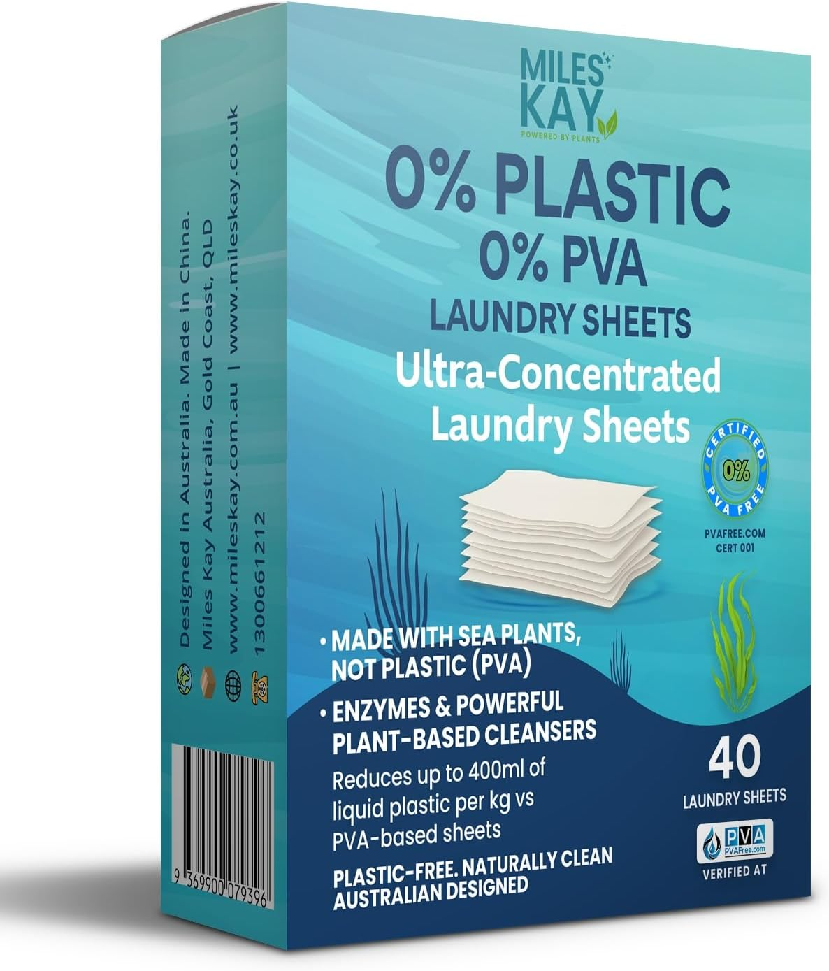 Laundry Sheets - 80 Wash - World First 0% PVA Plastic in the Product (Unlike Other Brands with up to 40% Plastic Going into Your Machine) - Stop PVA from Entering Our Waterways image number 6