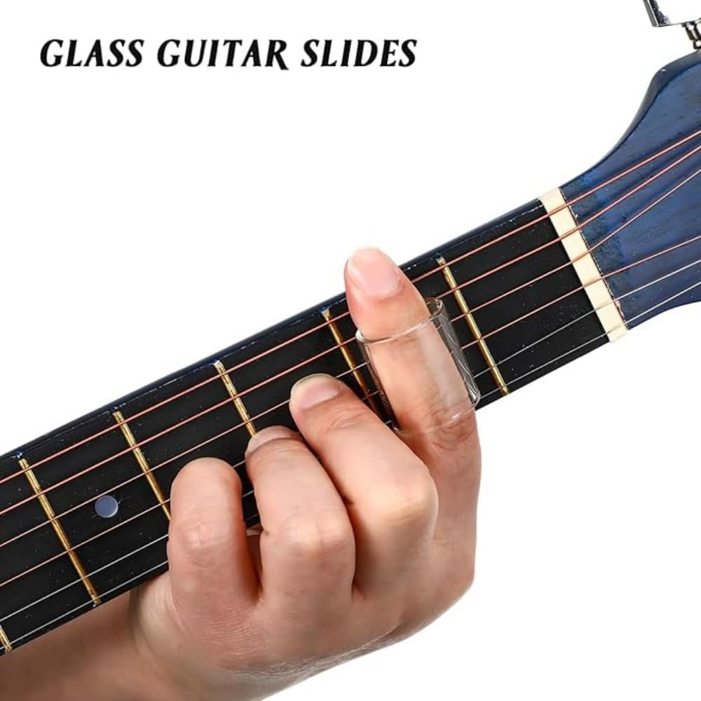 Glass Guitar Slide Set, 8 Pieces, 4 Sizes, for Electric and Acoustic Guitar image number 1