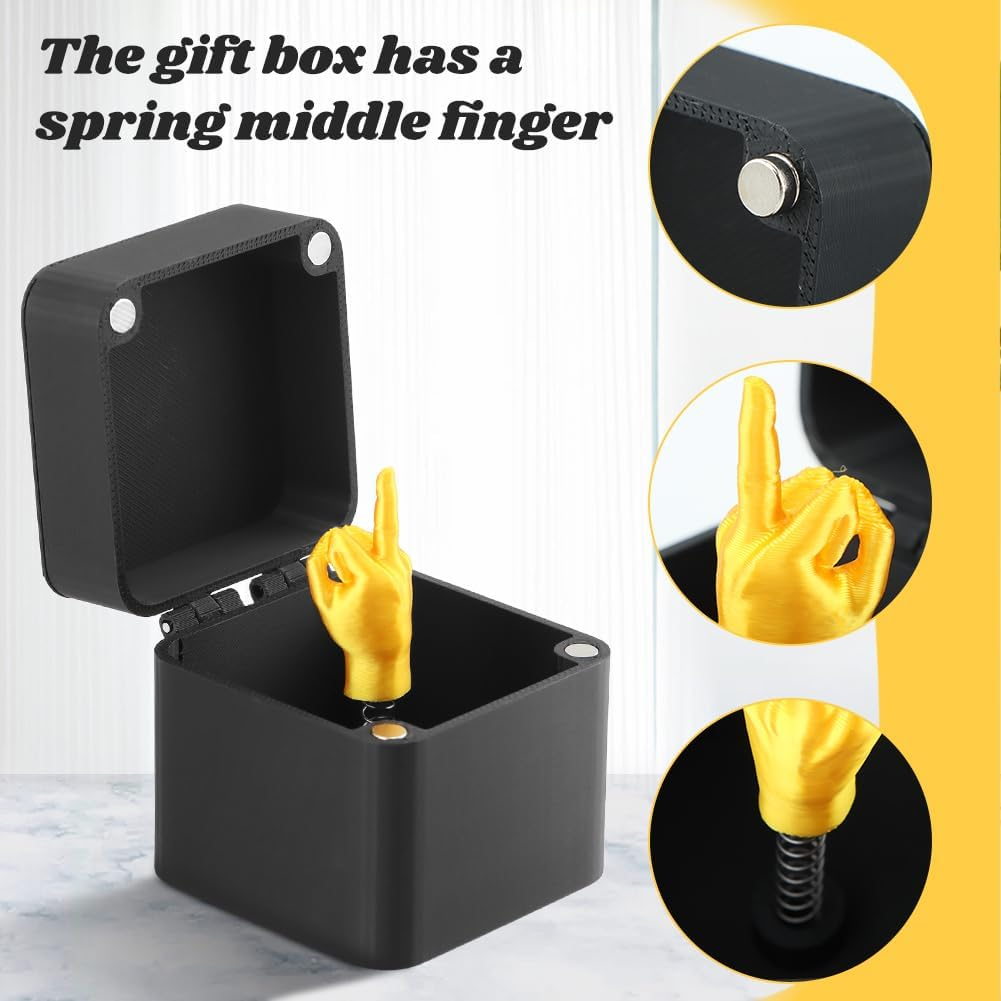Middle Finger Surprise Prank Gift - Spoof Hand Pop up for Adults, Office & Home Decor, Christmas Novelty Fun Prank Gift (1Pc) image number 3