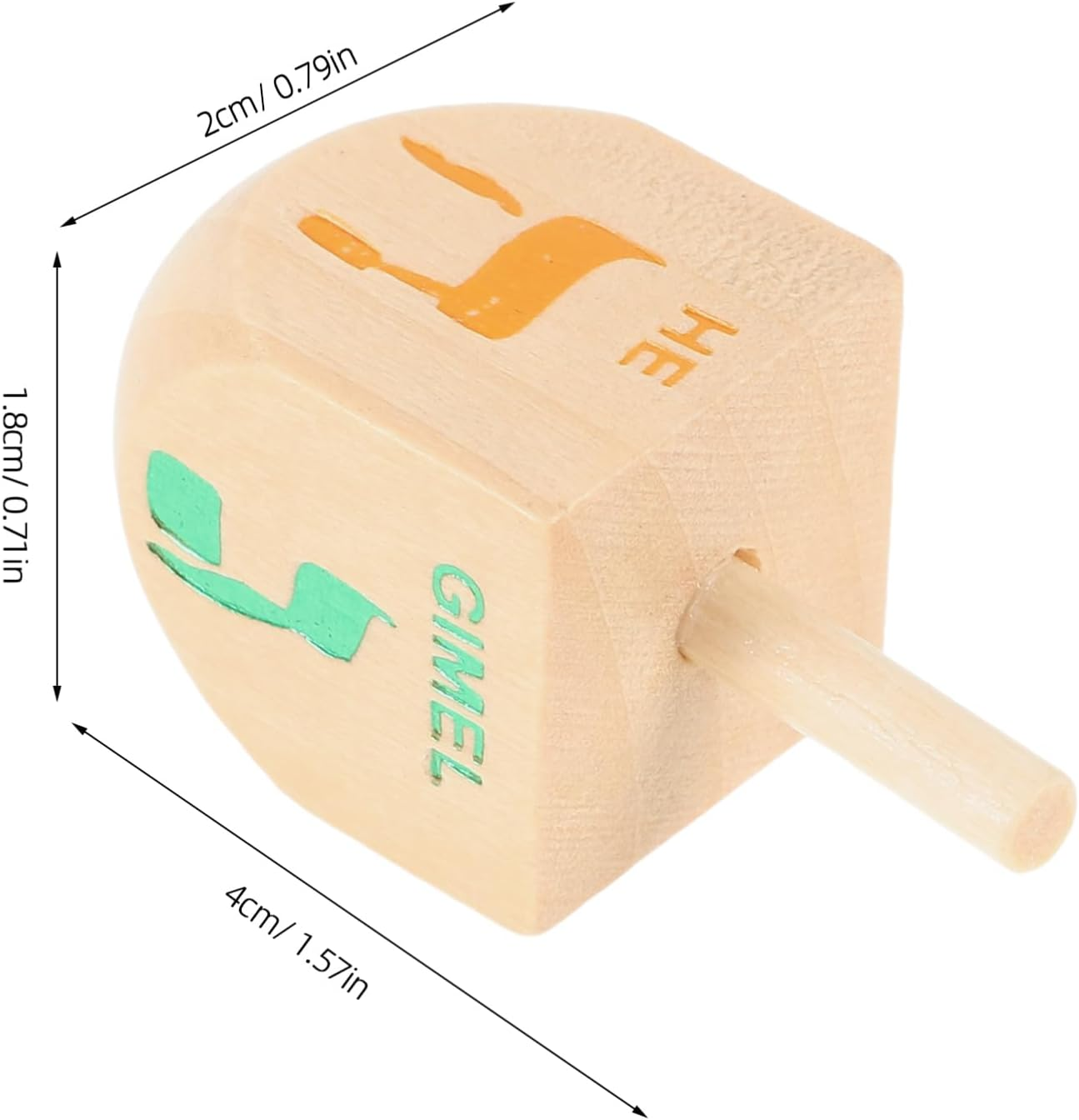 Vaguelly 10Pcs Wooden Dreidel Set Tops for Boy Girl Hanukkah Party Supplies Miniature Educational Toys for Fun Engaging Holiday Celebrations image number 5