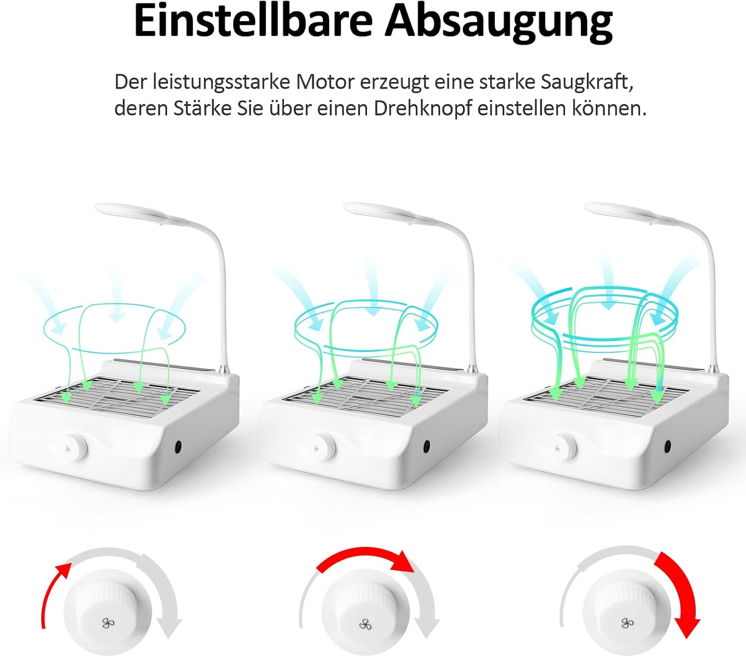 Nail Dust Extractor with Filter, Professional Dust Extraction for Nails Nail Salon, Nail Vacuum Cleaner, Nail Design Manicure, with Cuticle Pusher image number 3