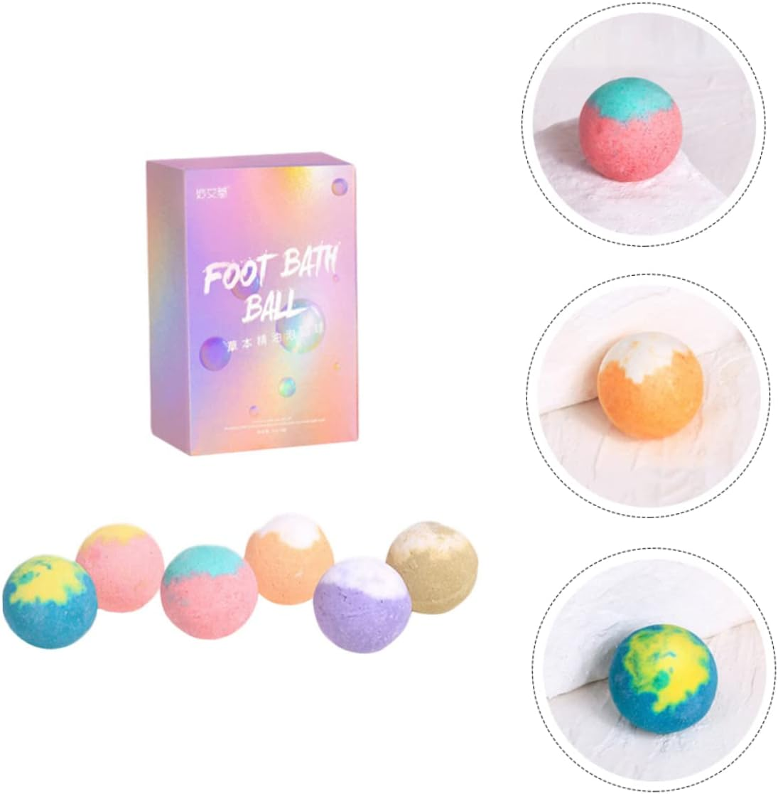 SOESFOUFU Foot Bath Essential Oil Balls 6 Pack Quick Acting Soothe Tired Feet Promote Circulation For image number 6