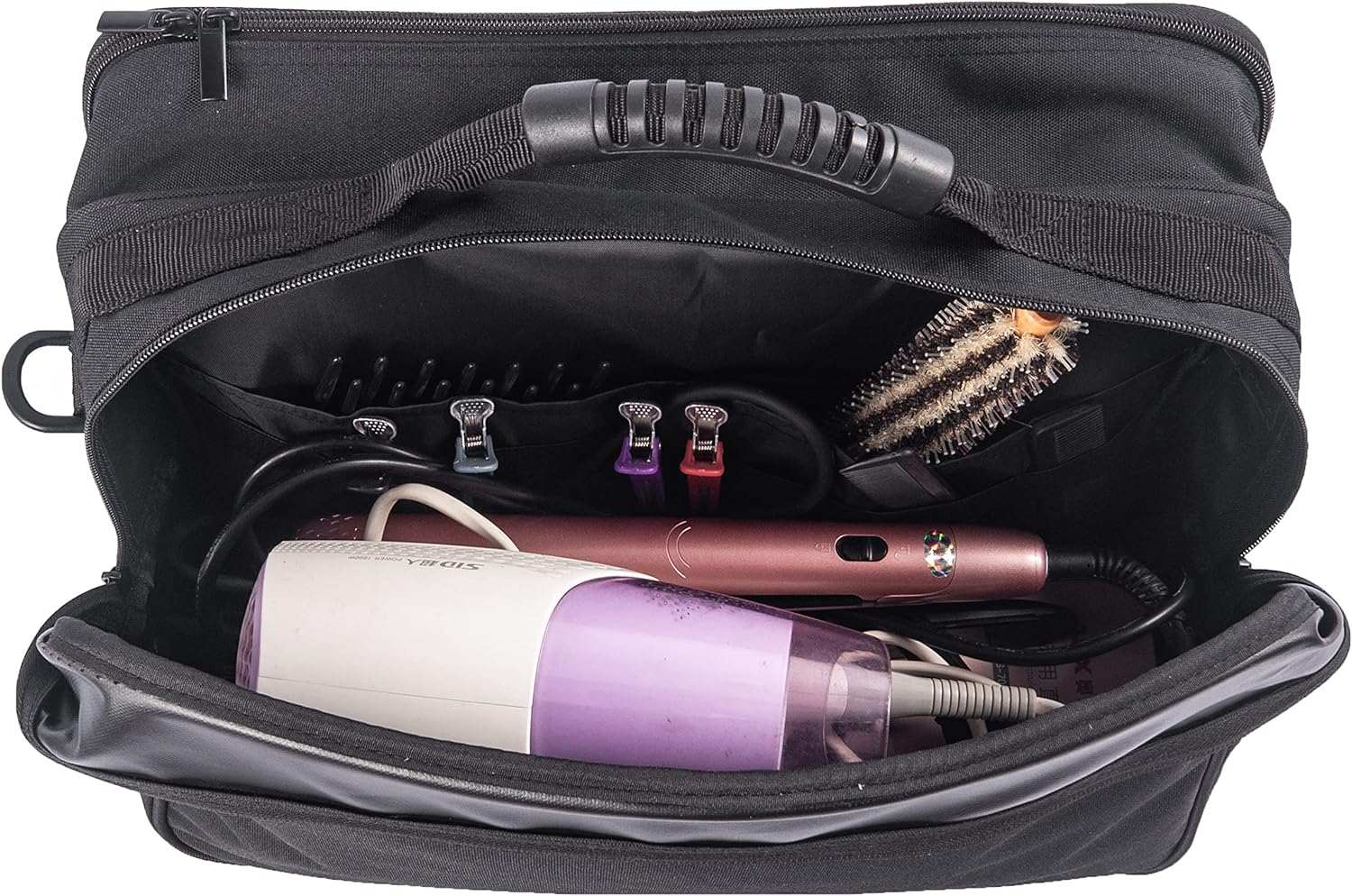 Pro Large Capacity Beauty Hairdressing Barber Tool Bag Polyester Hair Equipment Cosmetic Salon Shoulder Organizer Kit Grooming Hair Stylist Scissor Holder Storage Carrying Travel Case, image number 6