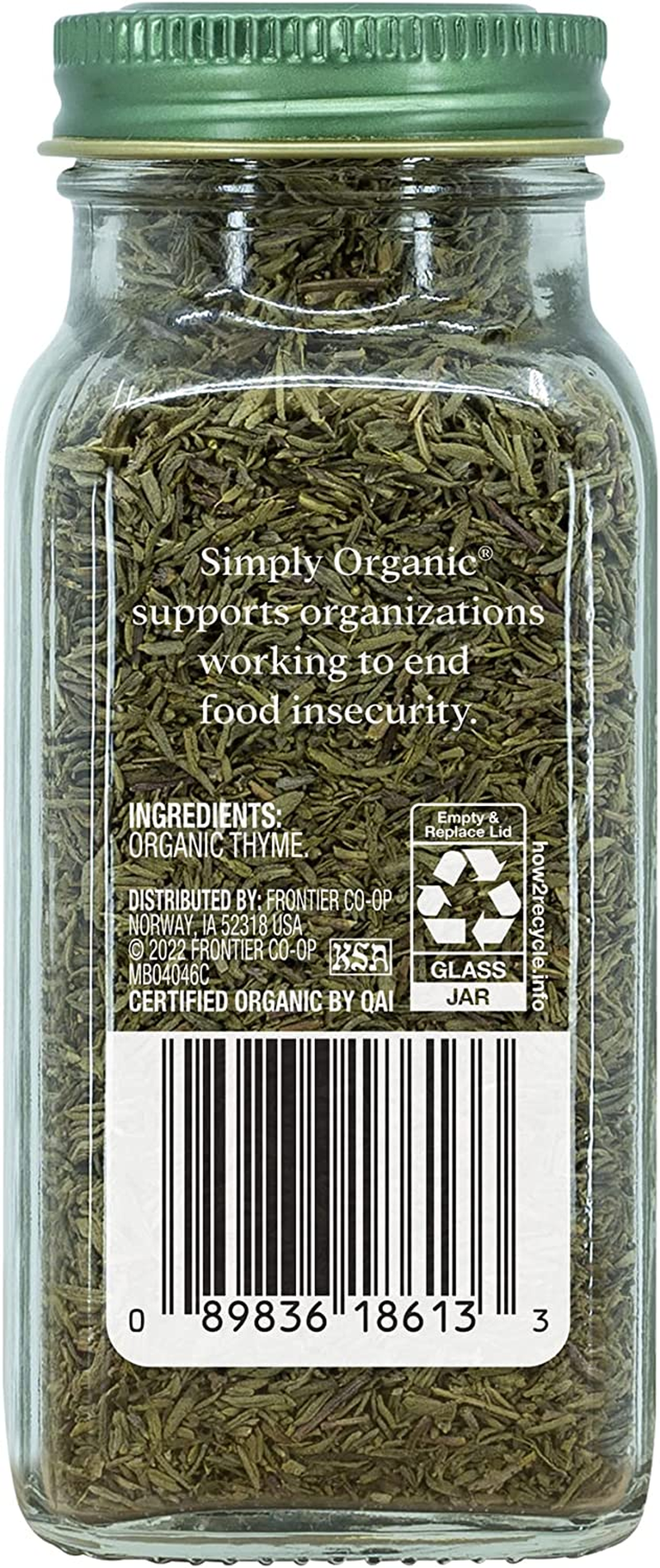 Simply Organic Simply Organic Thyme Leaf Large Glass 22G, 22 G - 1 image number 4