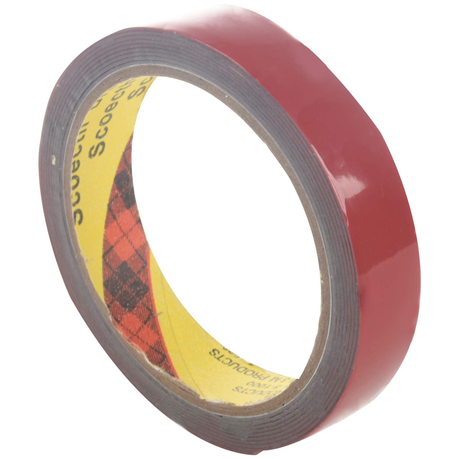 MOUNAY Strong Permanent Double Sided Super Foam Tape for Vehicle Car, Red 20MM*