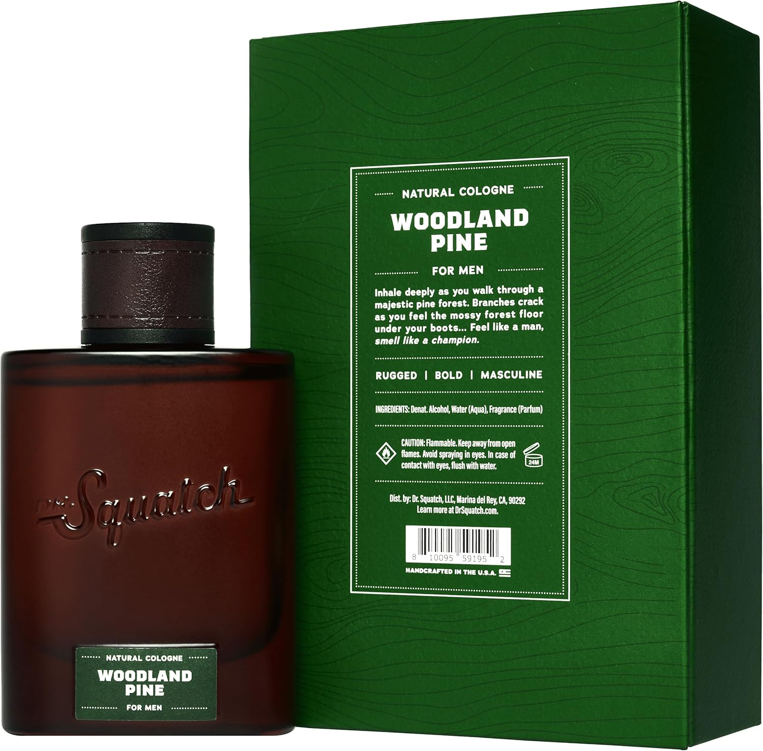 Dr. Squatch Men'S Cologne Woodland Pine - Natural Origin Fragrance - Manly Fragrance of Pine, Cypress, and Vetiver - Inspired by Pine Tar Bar Soap image number 2