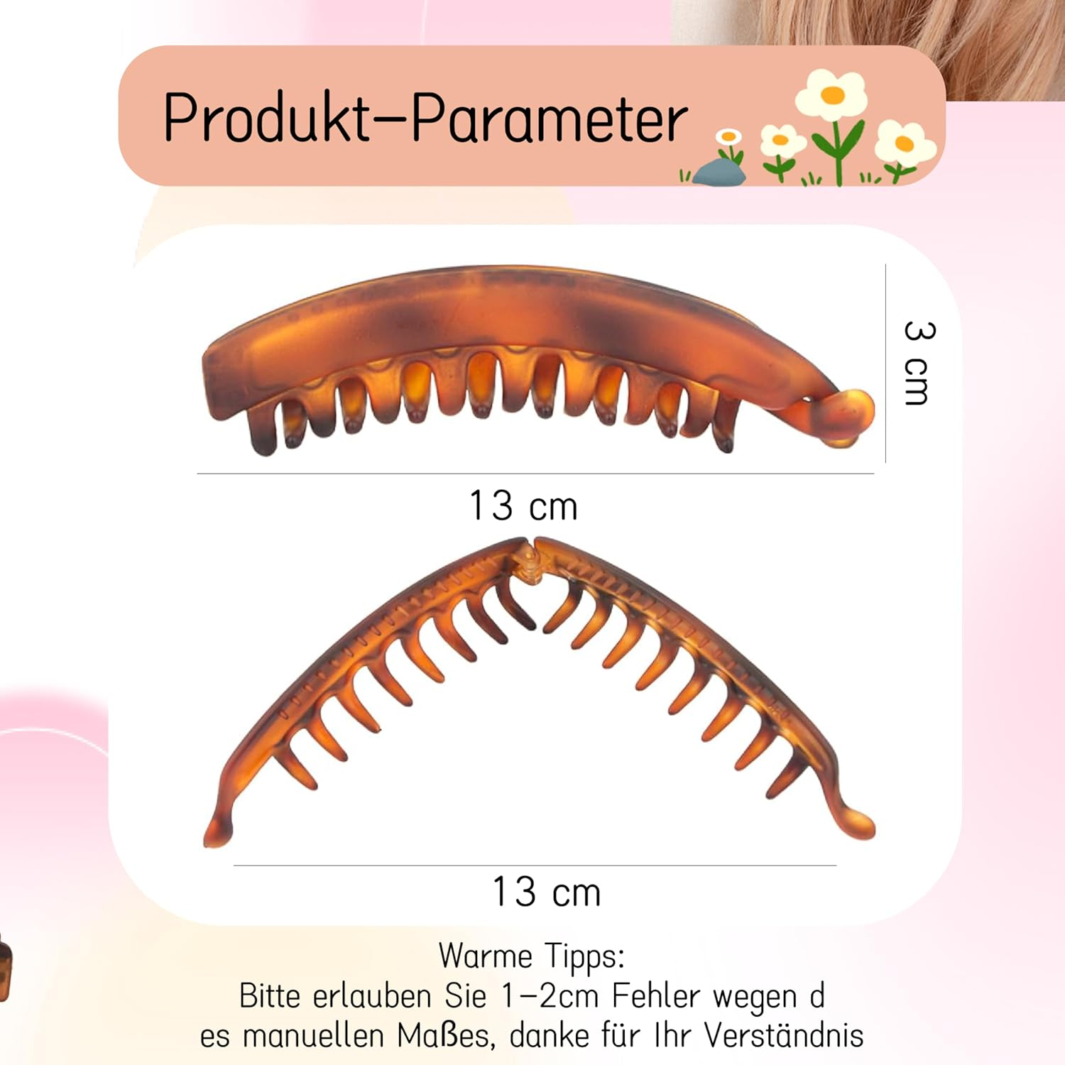 Esshogo Vintage Banana Clip, Thick Hair Banana Clip, 6 Pack, 13 X 3 Cm, Women & Girls image number 3