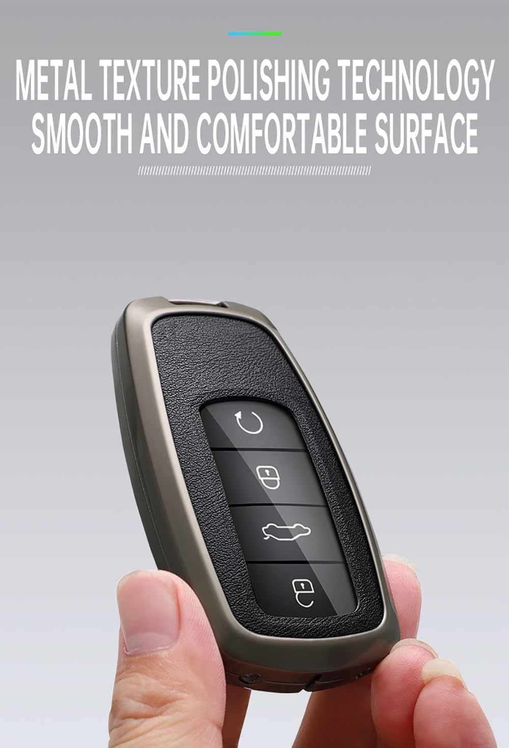 Ontto Alloy Car Key Fob Cover Fit for Chery Tiggo 8 Pro plus New 5 plus 7 Pro Tiggo 7 Pro Max Omoda 5 C5 Key Holder Smart Leather Key Case Shell Bag Keyring Keychain Auto Styling Accessories Black 3 - Black 1 image number 5