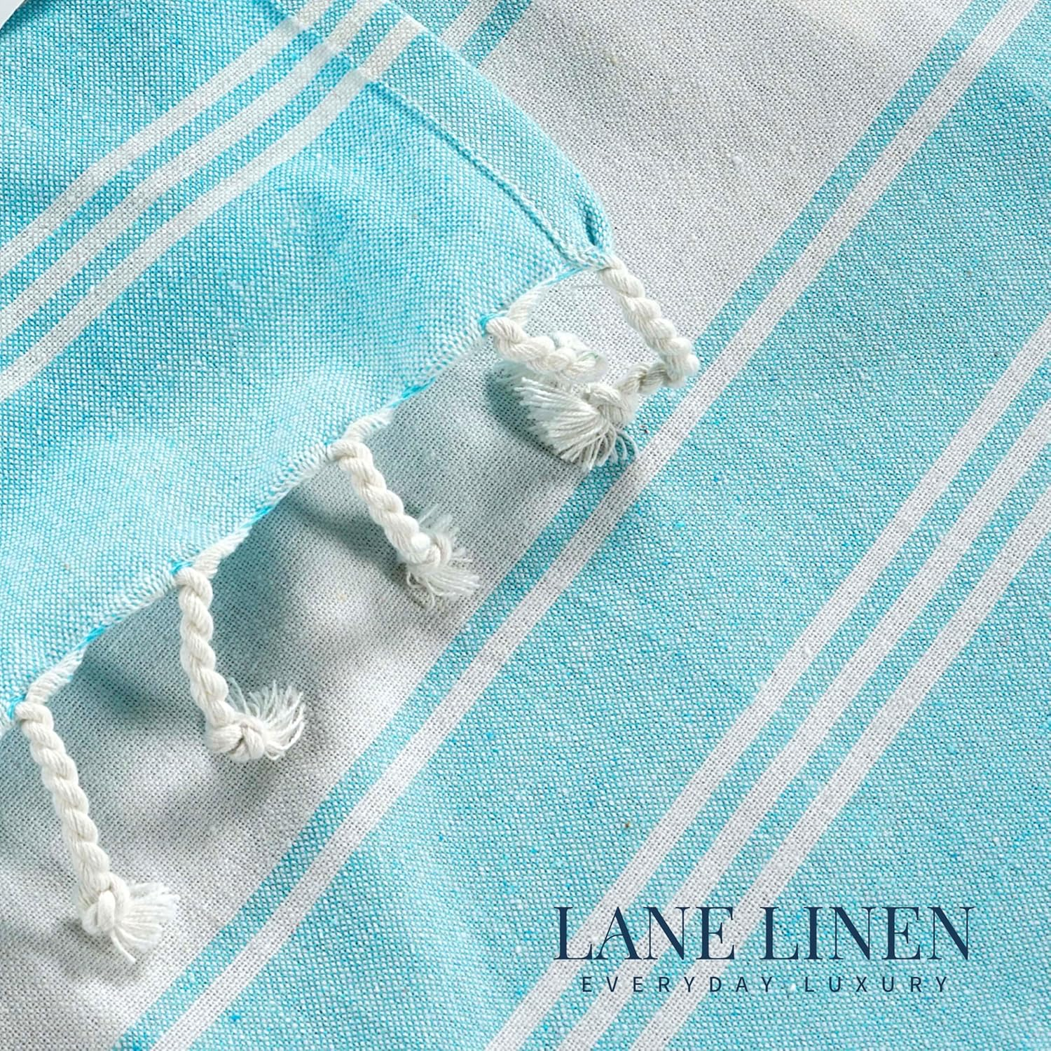 LANE LINEN Beach Towel 2 Pack, Oversized Beach Towel 39"X71", Lightweight Beach Essentials for Women, Large Pool Towel, Absorbent & Quick Dry, Sand Free Beach Towel - Aqua image number 1