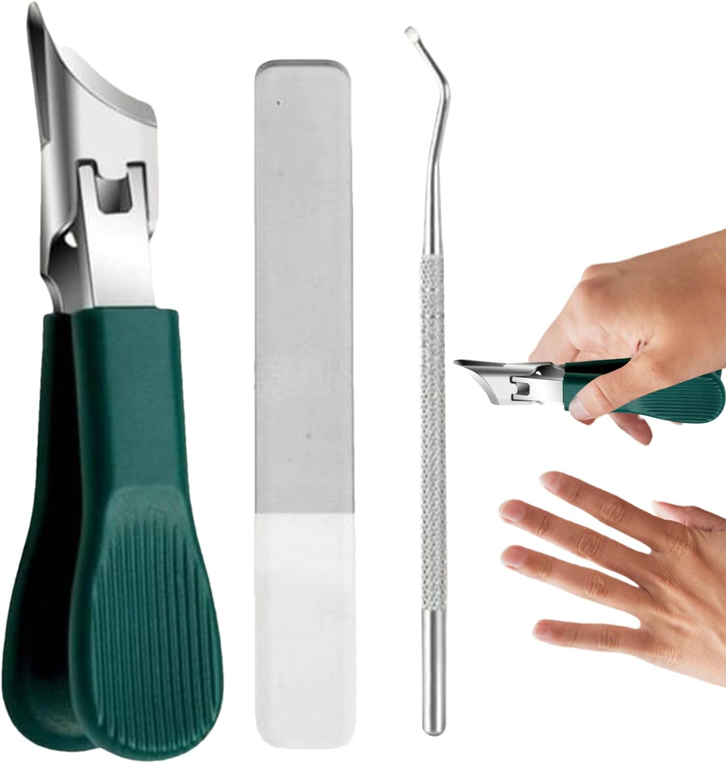 Gupcaqosjw Nail Cutter,Thick Toenail Clippers Anti-Splash | Ergonomic Heavy Duty Manicure Tool for Professional Salon Home Care image number 1