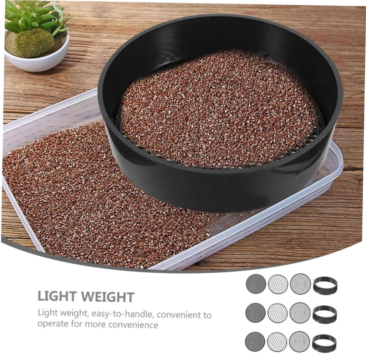 Amosfun 9Pcs Plastic Soil Sifters for Garden Manual Soil Sieves Gardening Sieve Sifting Pan for Planting Lightweight Plastic Sifting Tool for Garden Supplies image number 6