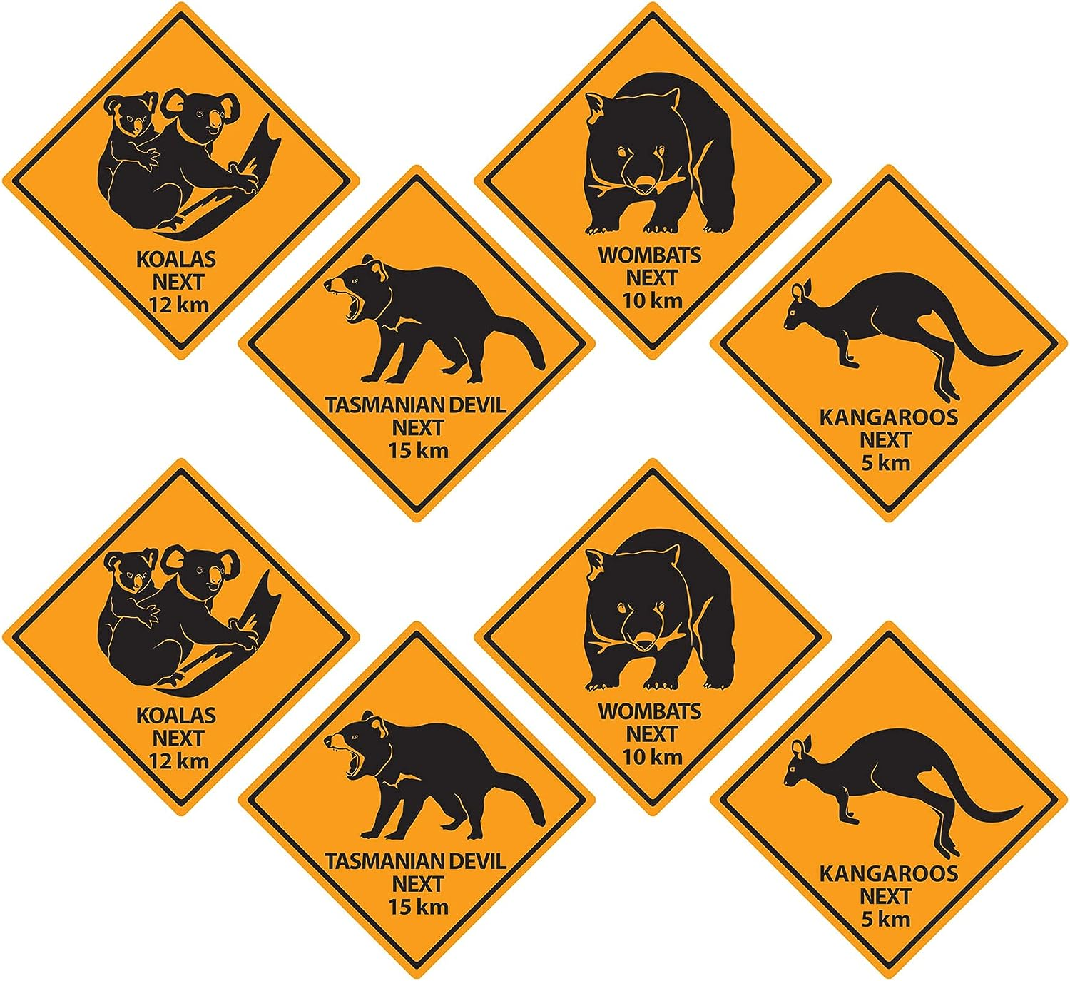 Beistle Outback Road Sign Cutouts 8 Piece, 17", Multicolor image number 4