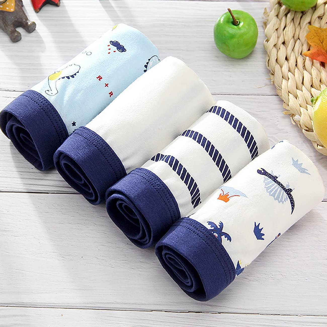 Kids Briefs Cotton Soft Underwear Toddler Boys Girls Underpants Size 3-12Years (Pack of 4) image number 4