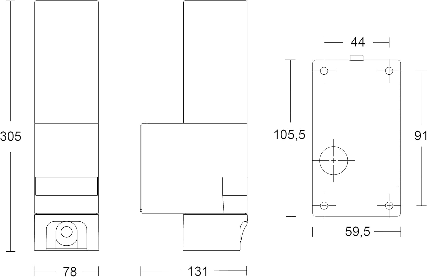 Steinel LED Outdoor Wall Light L 625 CAM SC Surveillance Camera 2K Wi-Fi 6 Dual Band Motion Detector Intercom 925 LM Aluminium image number 2