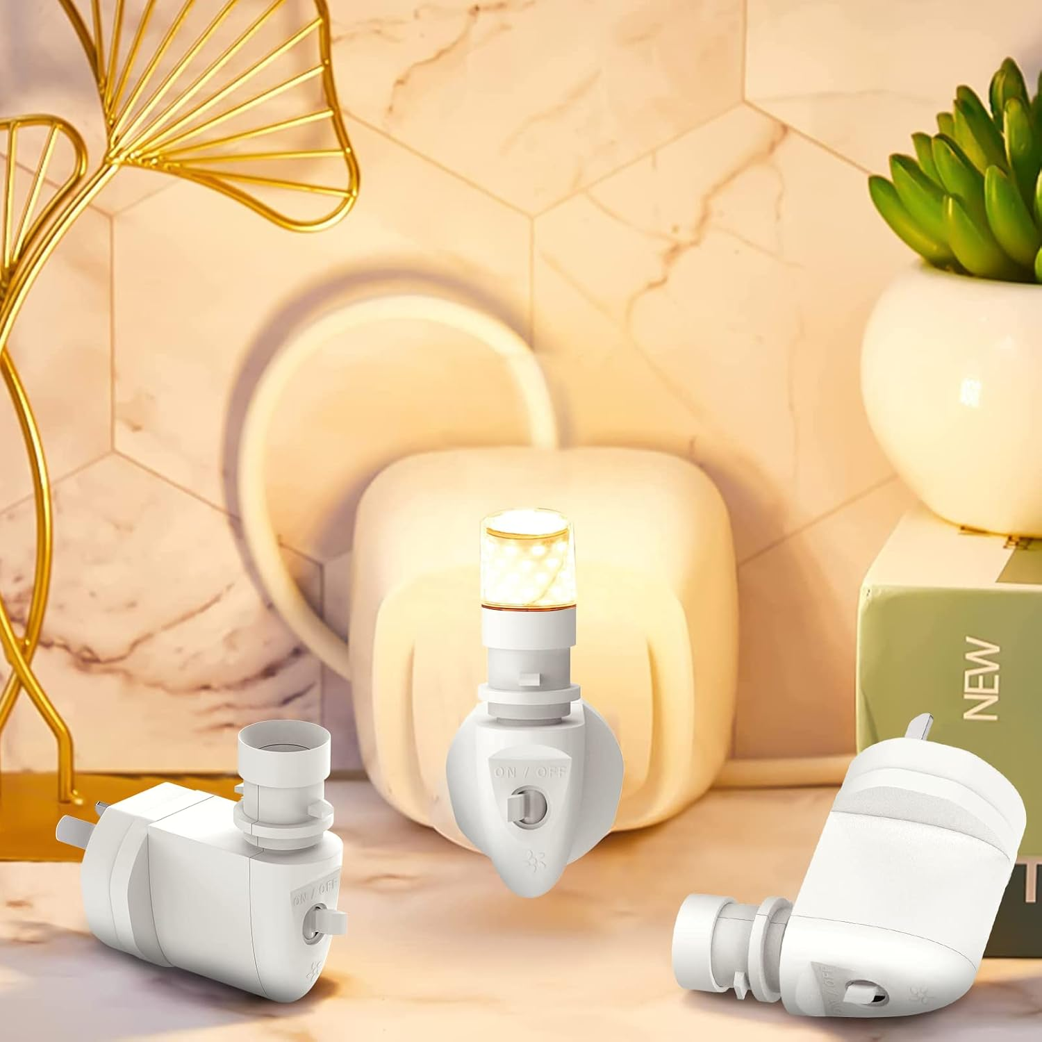 E14 Plug-In Light Socket Adapter with Switch, MATCHEASY 2-Pin Outlet to E14 Bulb Holder Converter for LED & Incandescent Lights 240V Australian Standard (Bulb NOT Included) image number 6