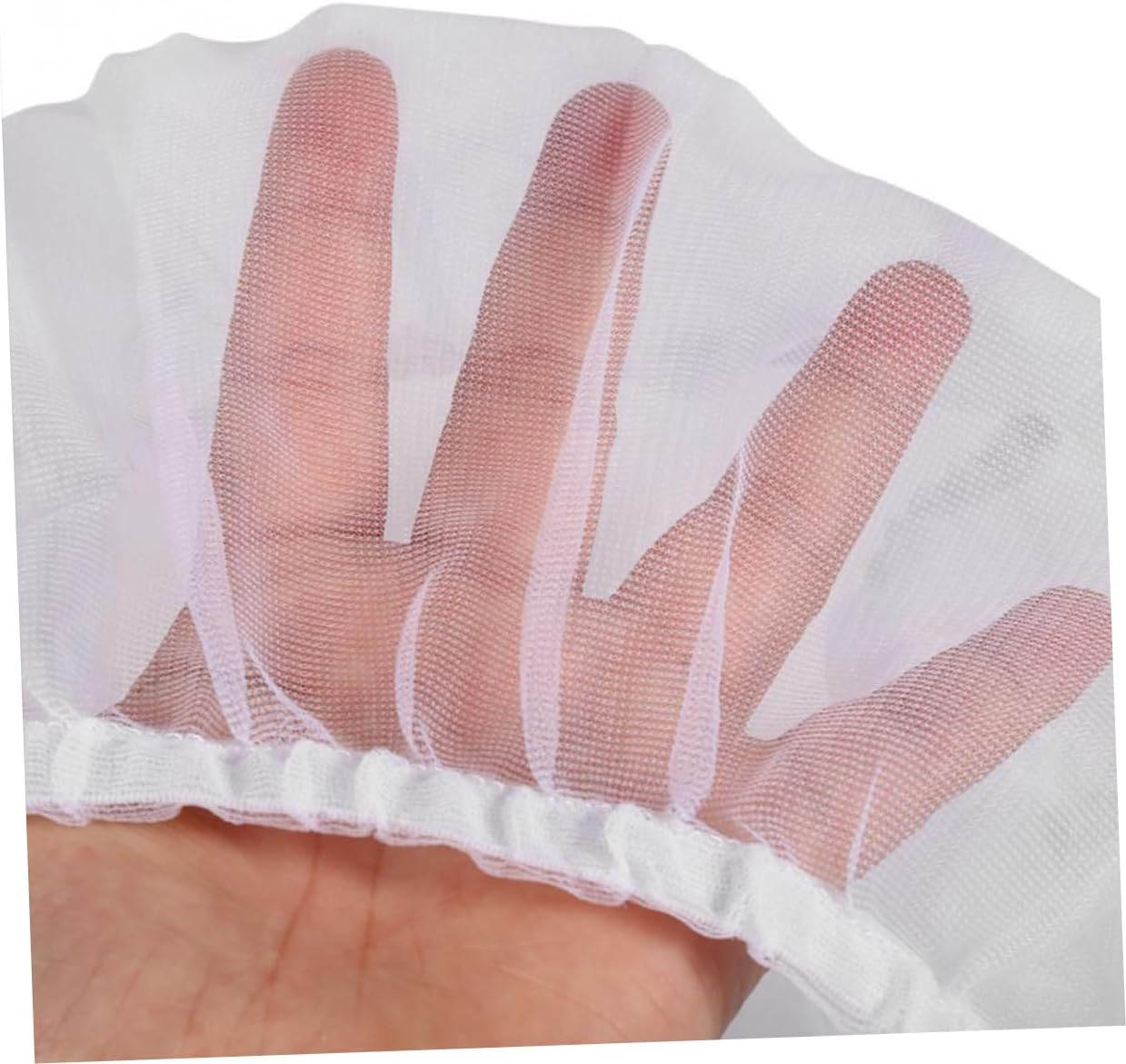 Alasum Mesh Bird Cage Catcher Cover Skirt Large White Heavy Duty Elastic Bird Cage Skirt for Seed Scatter Protection Breathable Mesh Netting Fits Cup Area Machine Washable image number 2