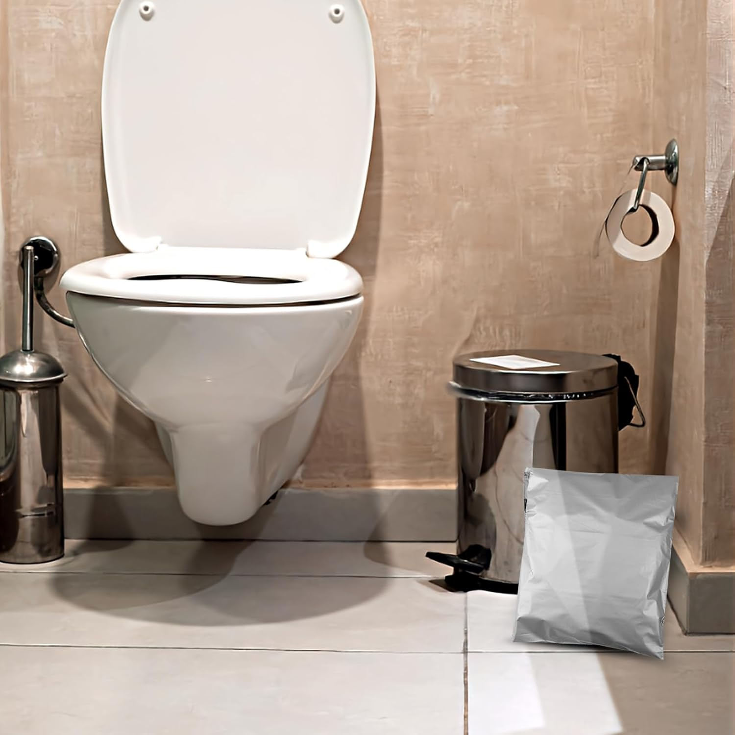 Adult Diaper Disposal Bags Pack of 200,Gray Adult Diapers Disposable Bags 9.84 X 13.78Inches Opaque Incontinence Pad Disposal Bags for Adult Diapers,Incontinence Underwear (With 2Pcs Storage Bag) image number 5