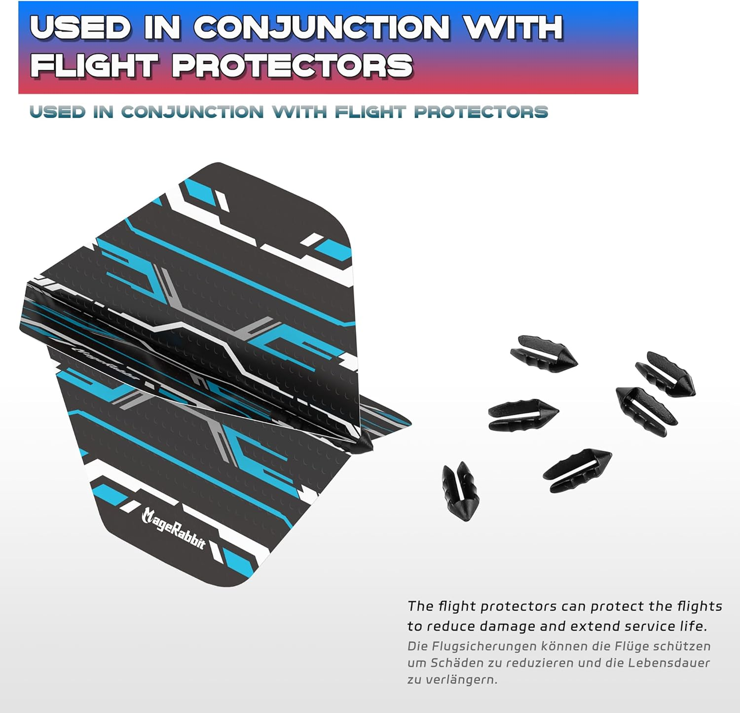 Magerabbit Steel Tip Darts 12Pcs, Metal Darts with 24 Flights+12 Shafts+Dart Tools,Steel Dart for Dartboard image number 5