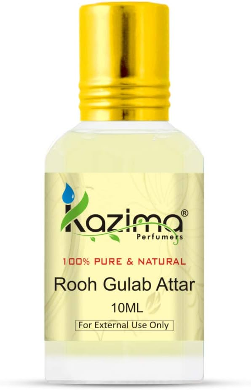 KAZIMA Unisex Pure Natural Undiluted Non-Alcoholic Rooh Gulab Attar Perfume (10Ml)