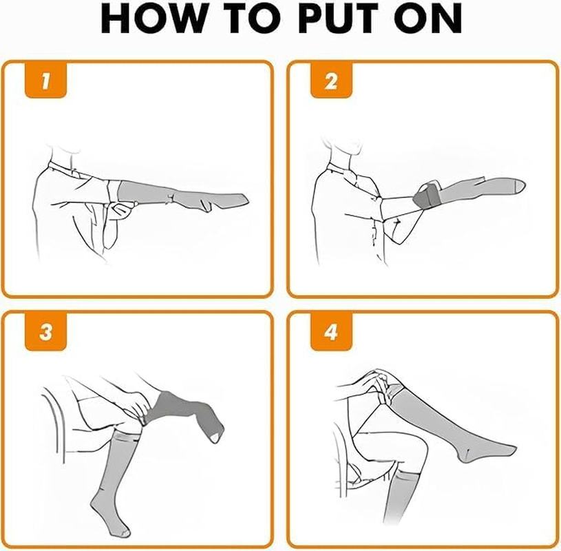 Compression Socks (2/3 Pair) for Men and Women 20-30 Mmhg Compression Stockings Circulation for Cycling Running image number 7