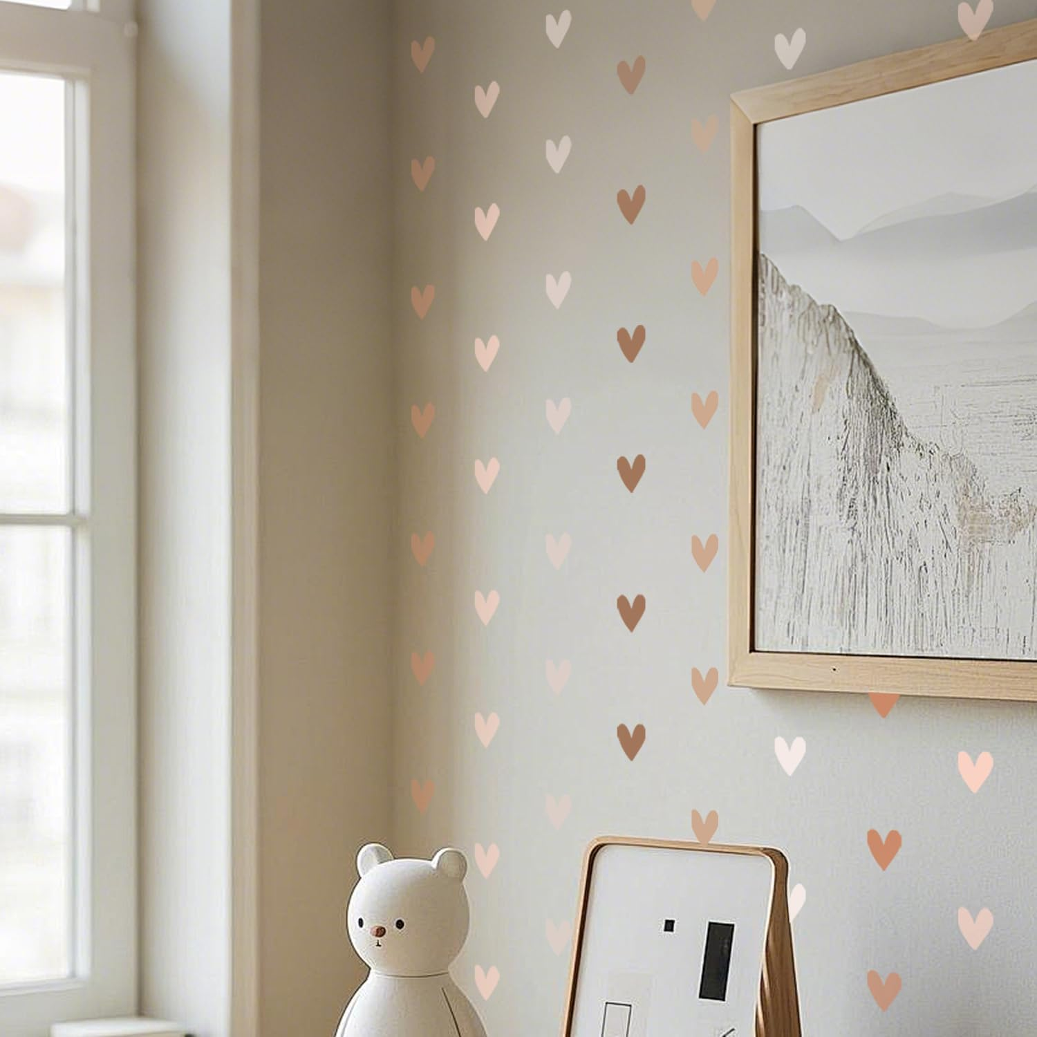 QUCHENG Boho Wall Stickers Girls Bedroom Removable Wall Decals Nursery Kids Room Decor Vinyl Murals DIY Cute Decorations 6 Sheets image number 2