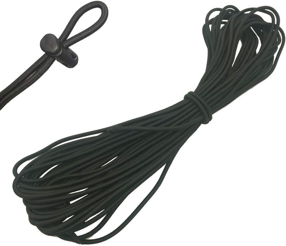 1/8-Inch (3Mm) Black Heavy Stretch round String Elastic Cord (Cut of 10 Yards) - Black image number 4