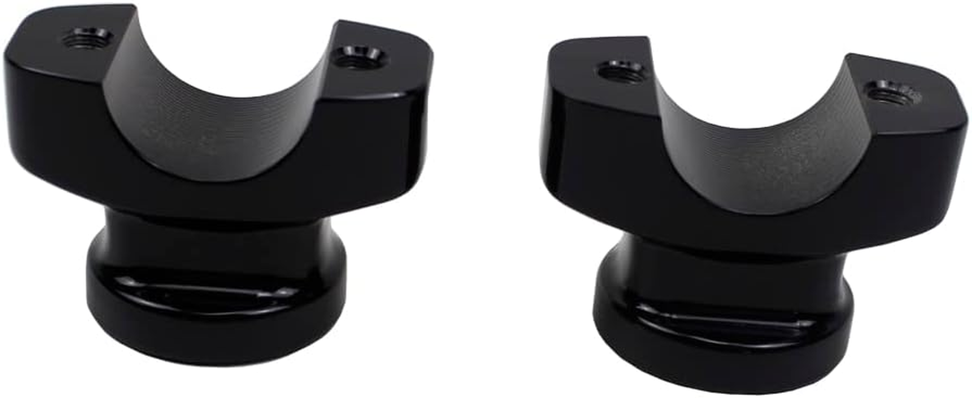 POWER JAMES Black Low Profile Straight Handlebar Risers 1 1/4 Inch for Harley Davidson Breakout FXBR/S FXSB 2013-2023 with 1.25" Clamping Area image number 1