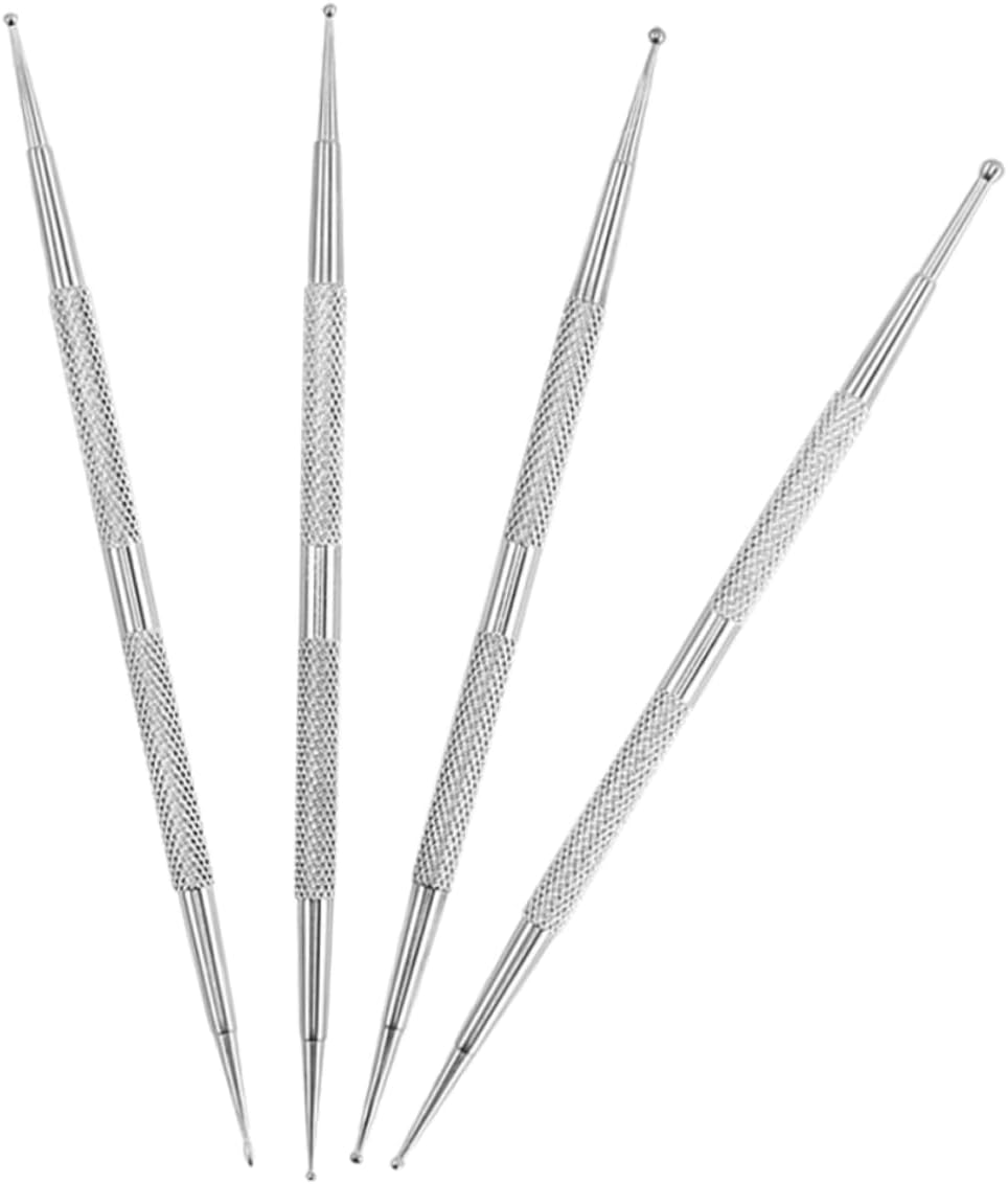 DONFAMDS 4Pcs Dual-Ended Nail Art Dotting Pens Rhinestone Picker Tools for Manicure and Nail Design Lightweight Portable for Easy Decoration and Crafting image number 4