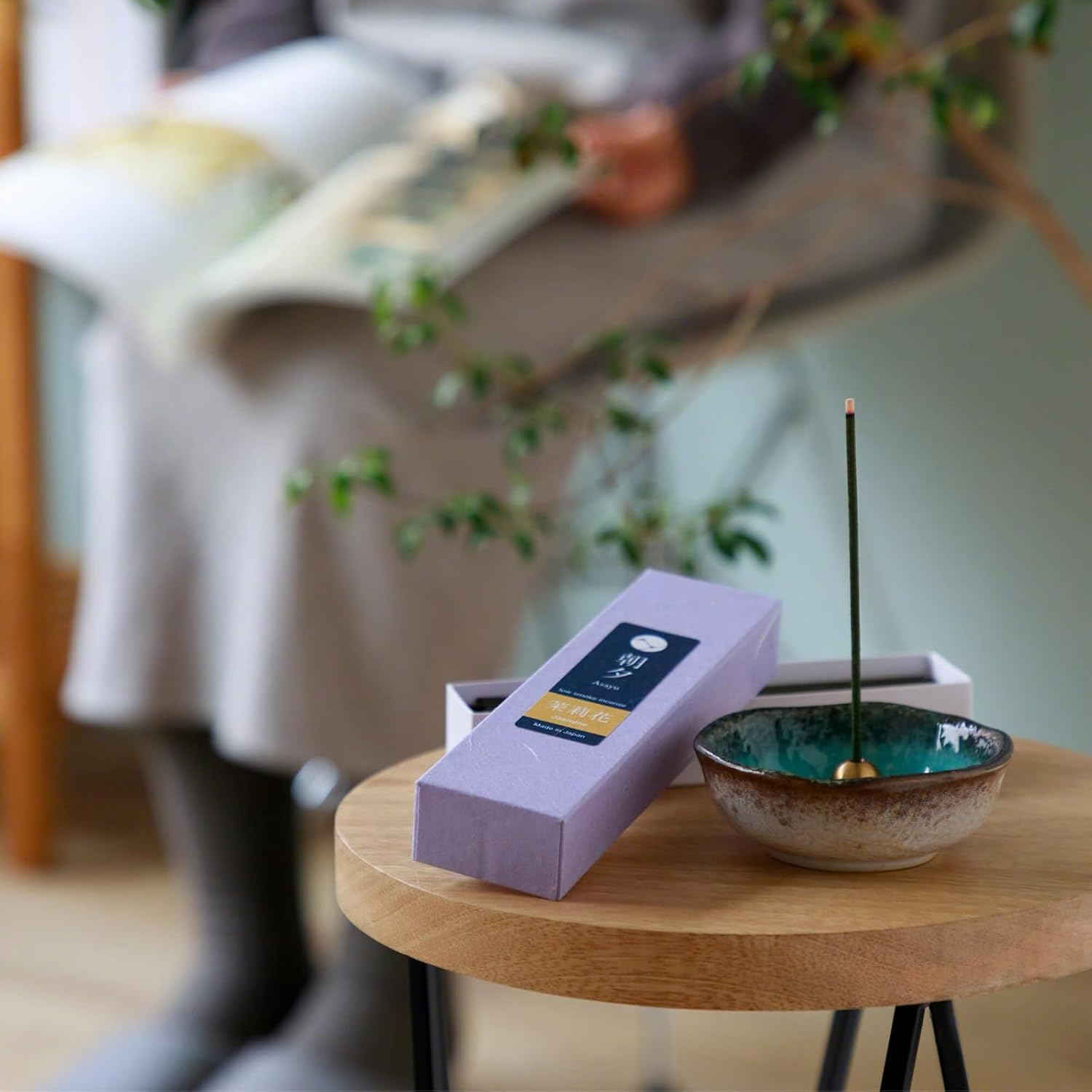 Asayu Japanese Low Smoke Incense Sticks Jasmine Scent (1.41Oz), Made in Japan Quality - Jasmine 20G image number 1