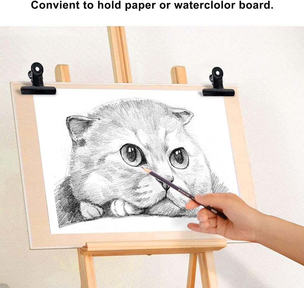 DKKO Metal Hinge Paper Clips Large Bulldog Binder Clips round Clamps for Files Crafts Photos Calendars Recipes Drawings Food Bags Papers at Shop Kitchen Home or Office(2.4Inch 10Pcs Black)