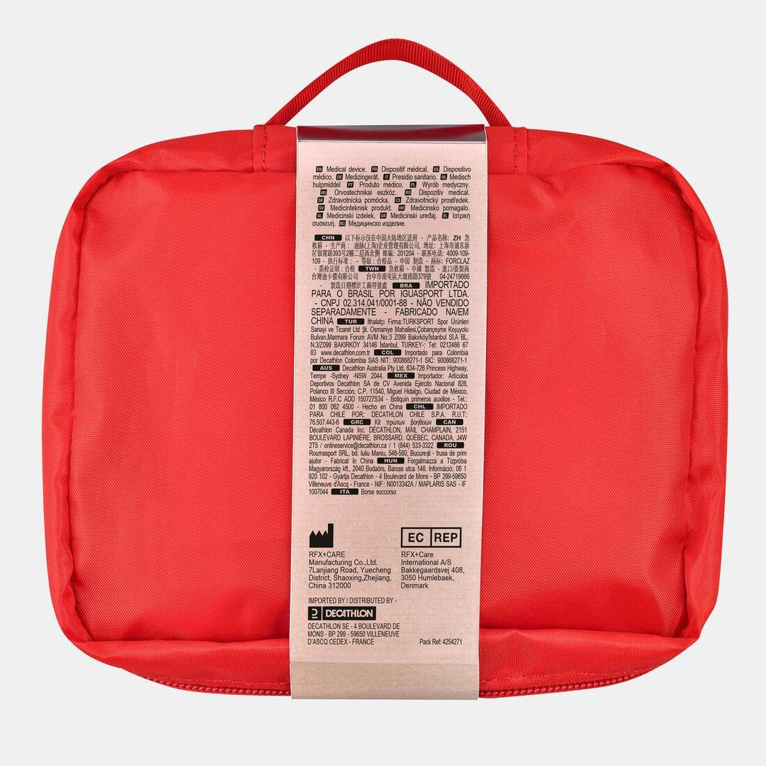 Forclaz Decathlon 100 First-Aid Kit, Bright Red, Unique Size (41-Pieces) image number 3