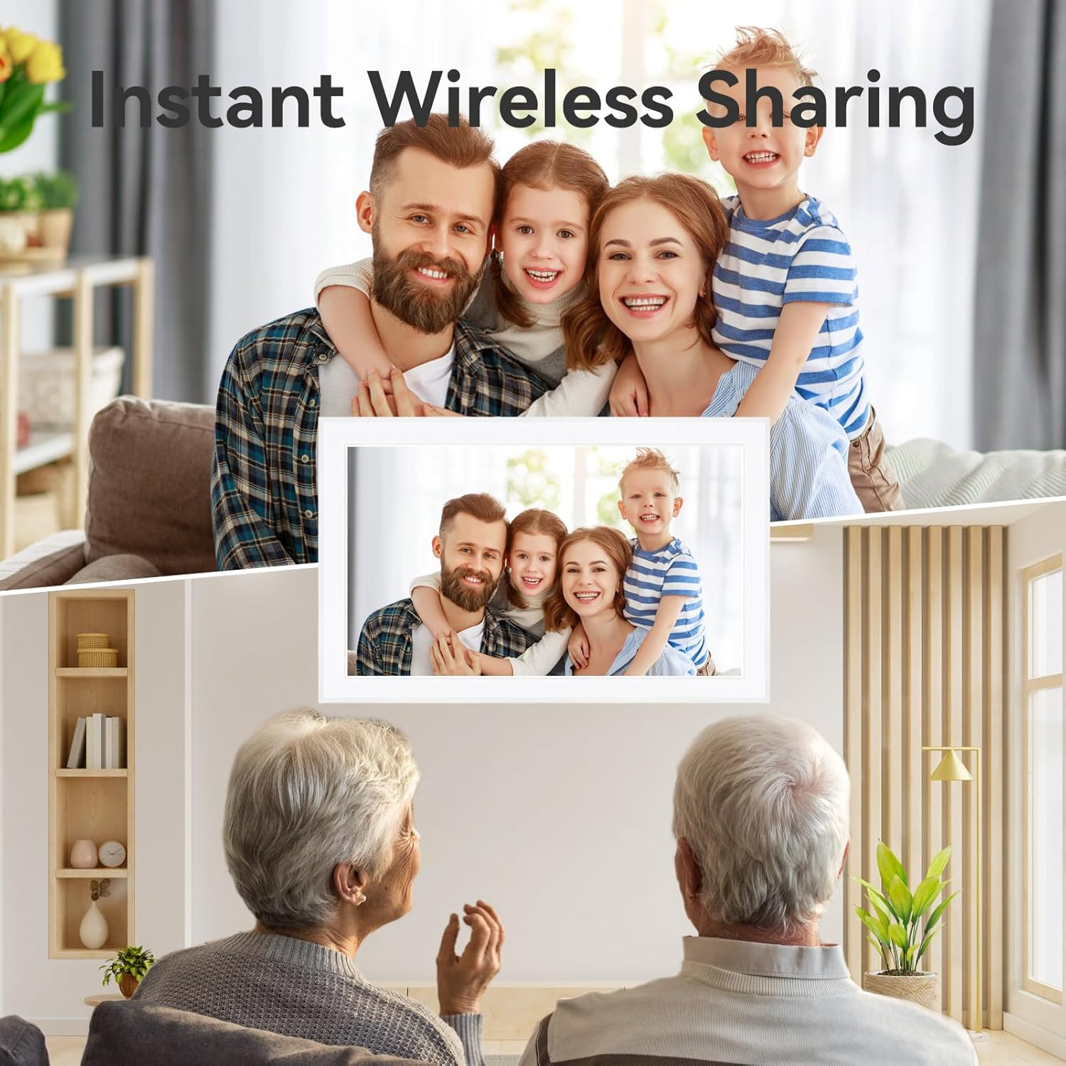 Frameo 15.6 Inch Large Digital Photo Frame 32GB Storage Space 1920X1080P FHD IPS Touch Screen Zoyue Smart Wifi Digital Picture Frame Easy Setup Share Your Photos and Videos via Free App Ideal Gifts image number 5