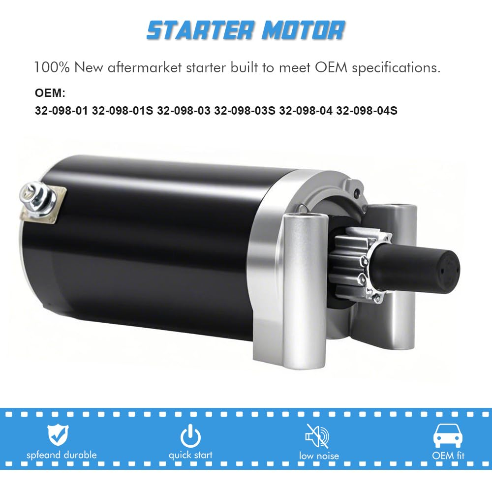 Kohler 7000 Starter Motor Replacement for Courage Engines 20HP 23HP 25HP 27HP 1999-1140051 3209801 32-098-03 KH-32-098-01-S KH-32-098-03-S KH3209804S 3209804 32 098 08 image number 4