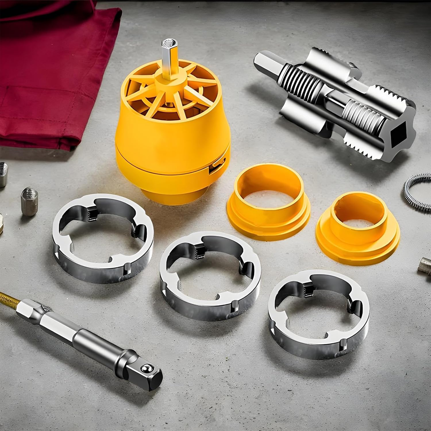 Pipe Threading Kit | Maintenance Set for Plumbing - Industrial Automotive Use Pipe Threading Tool Set with Ergonomic Handle for Plumbing Repair