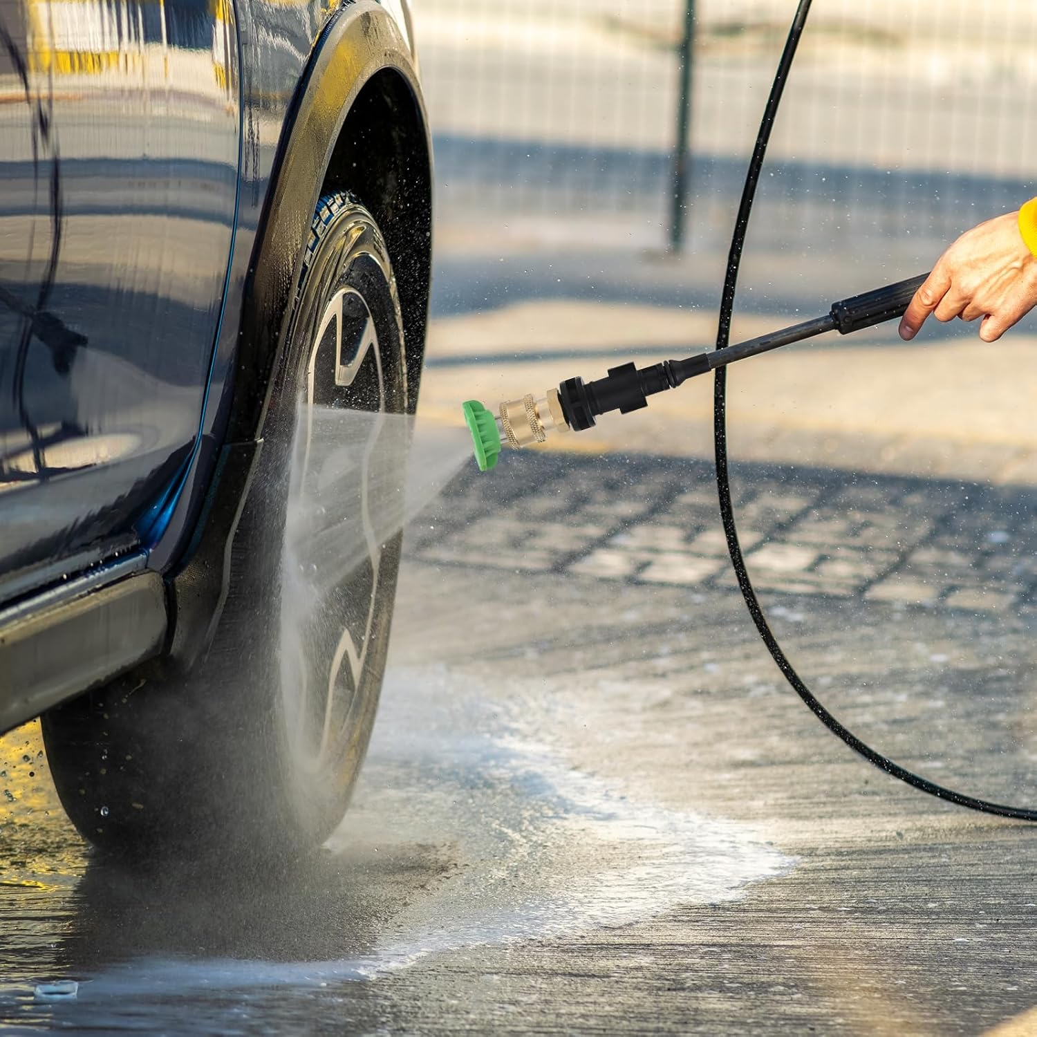 Cloudpower Pressure Washer Connect Adapter for Lavor for Parkside PHD, for VAX for Interskol Models, 1/4 Inch Quick Release Adapter with Nozzle Pressure Washer Foam Pot image number 5