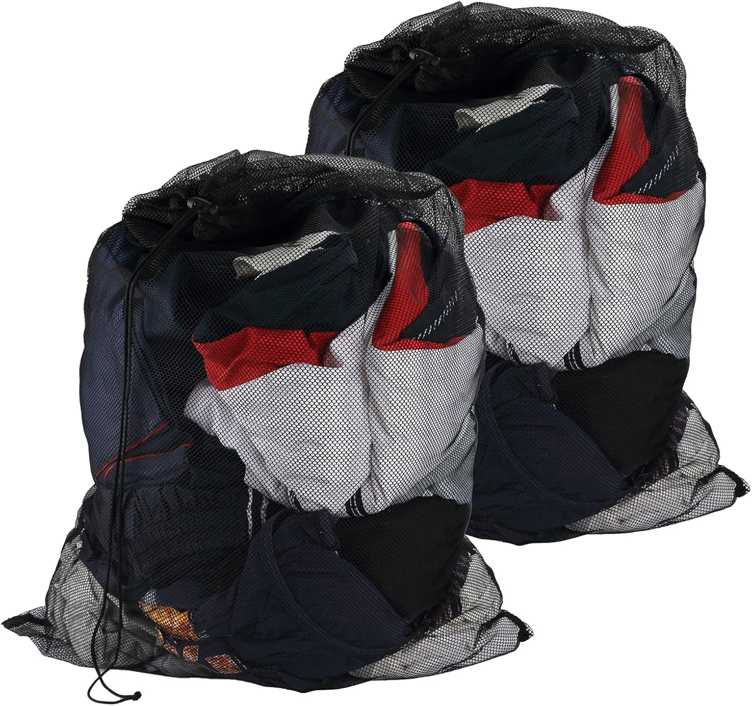 Aoozleny Large Mesh Laundry Bag with Drawstring,23.6&times;35.4Inch Large Laundry Bags for Travel, College Dorm, Apartment, Family(2Pack) image number 2