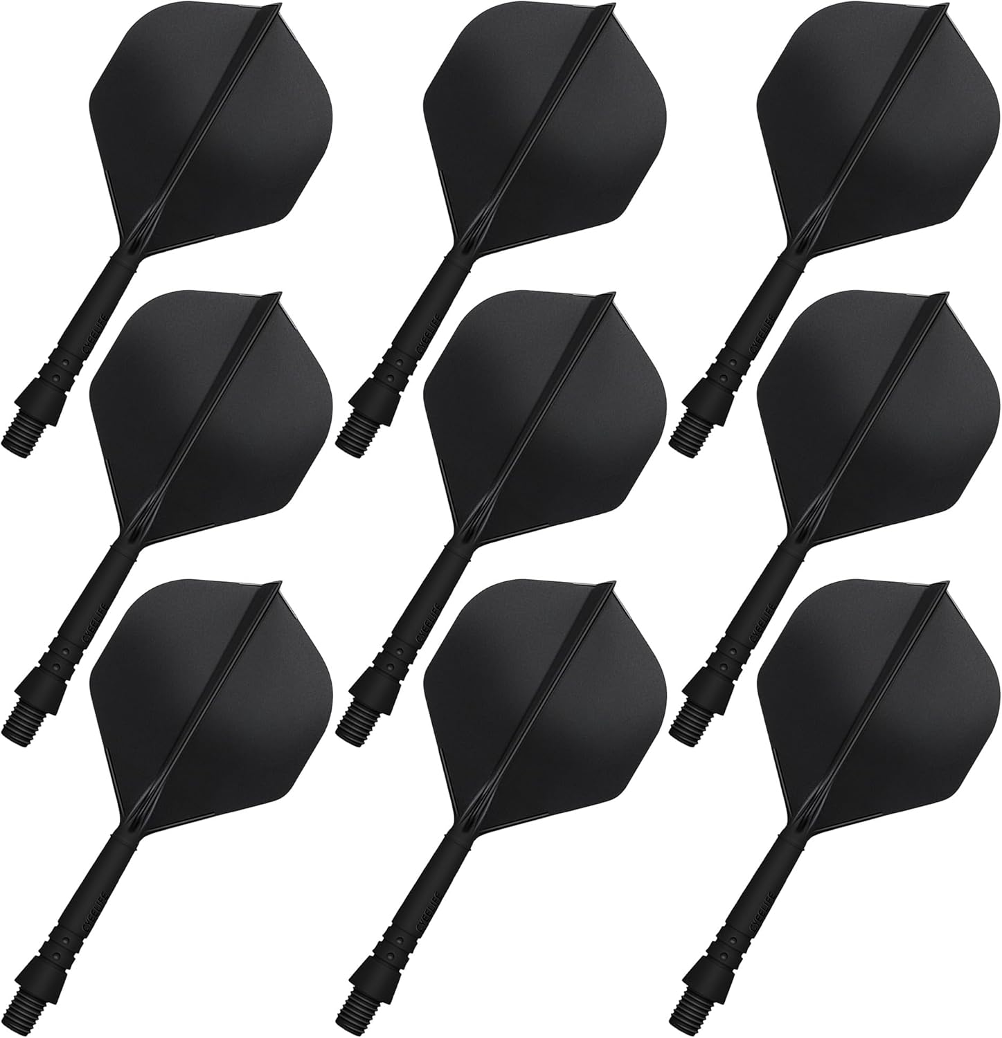 Cyeelife Integrated Dart Flight and Shaft System,Precision Moulded 2-In-1 Dart Flights and Dart Shafts, Dart Stem, Professional Dart Accessories,Pack of 9
