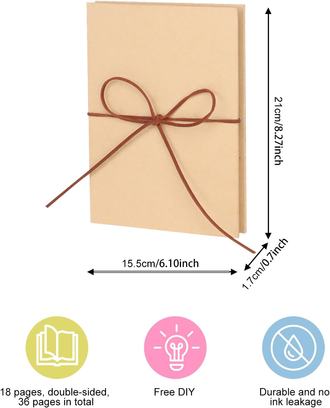 Picture Album, Photo Album to Design Yourself, Accordion Fold Collector'S Album, Suitable for Pregnancy Diary, Poetry Album, Children'S Wedding, Postcard Album (18 X 12.5 Cm) image number 1