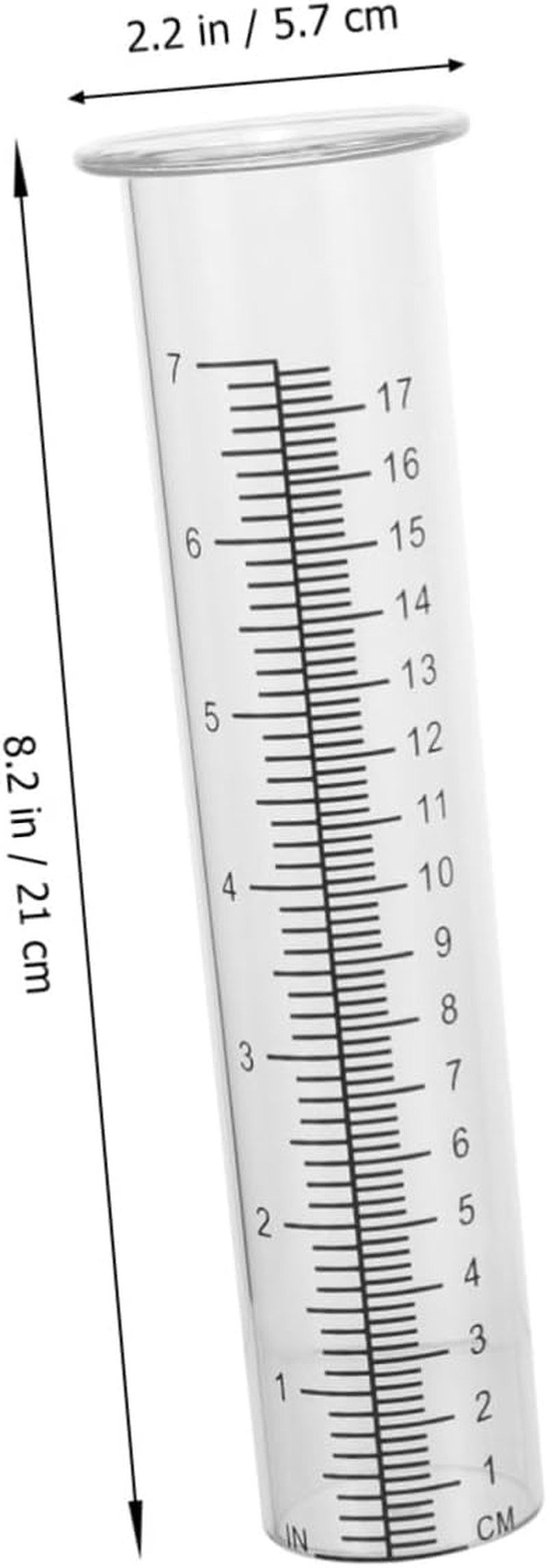 Generic 2Pcs Plastic Rain Measuring Cup Garden Outdoor Reusable Rain Gauge Tool Scale for Weather Station for Home