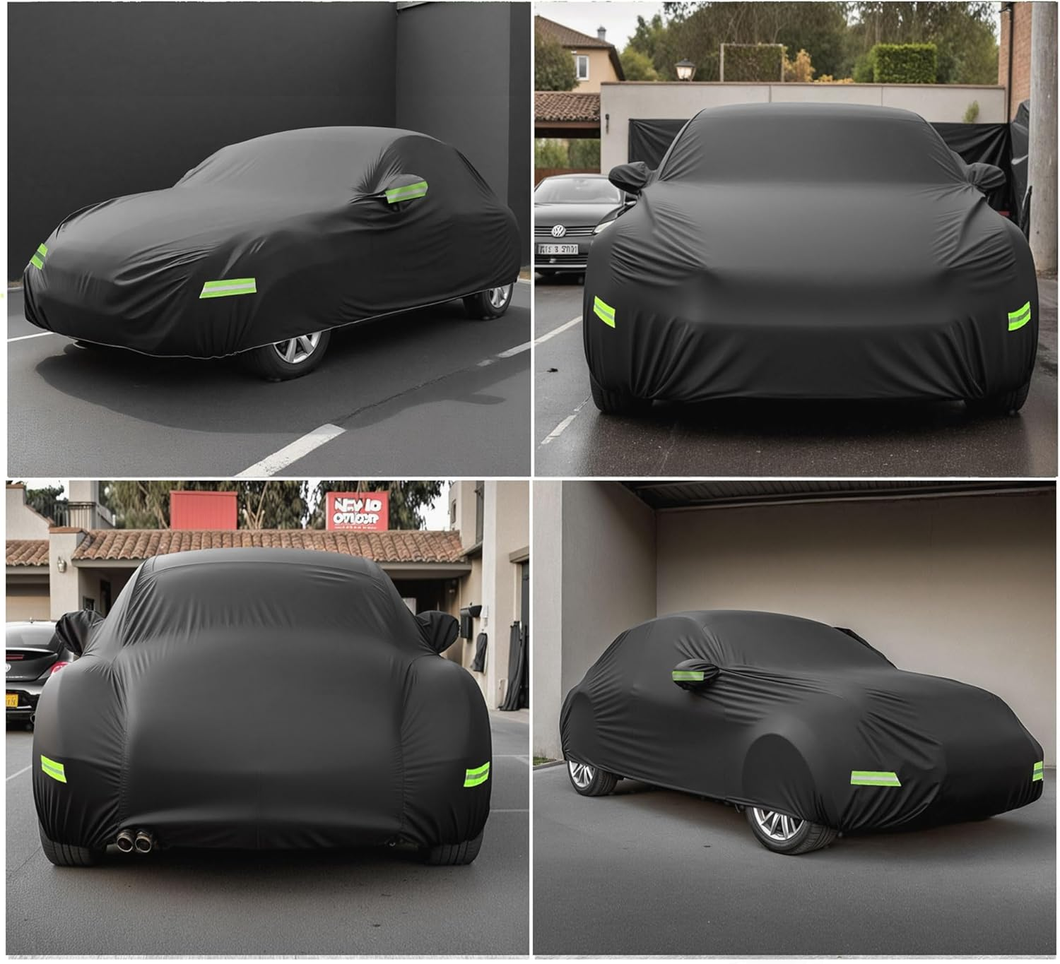 X AUTOHAUX Car Cover for Volkswagen New Beetle 1998-2019 Outdoor Full Car Cover All Weather Protection with Zipper Black image number 1