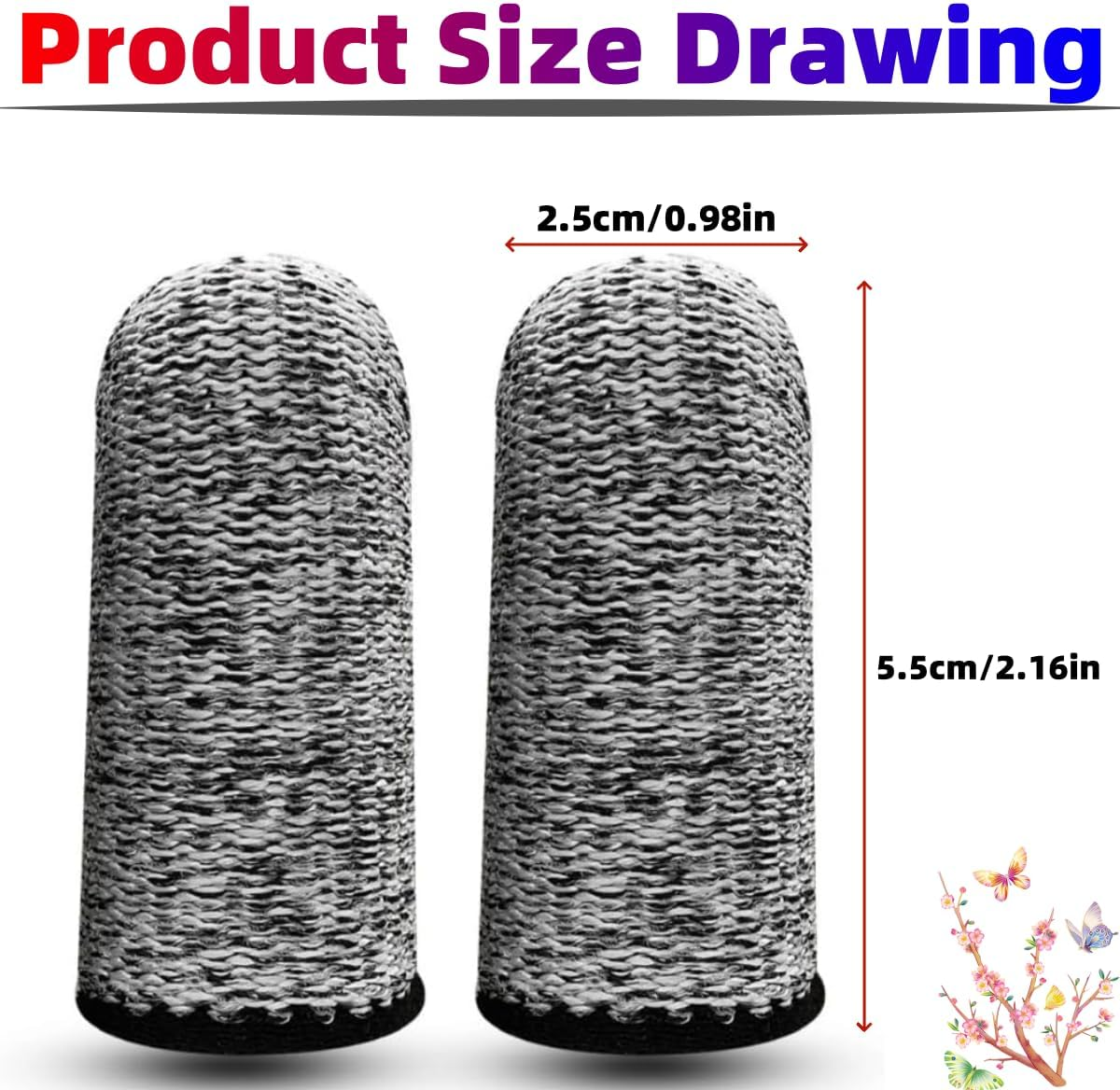 10PCS Cut Resistant Finger Cots Protector,Klhcduo Finger Protection Cots for Kitchen,Work, Sculpture,Anti-Slip,Reusable Finger Covers image number 2