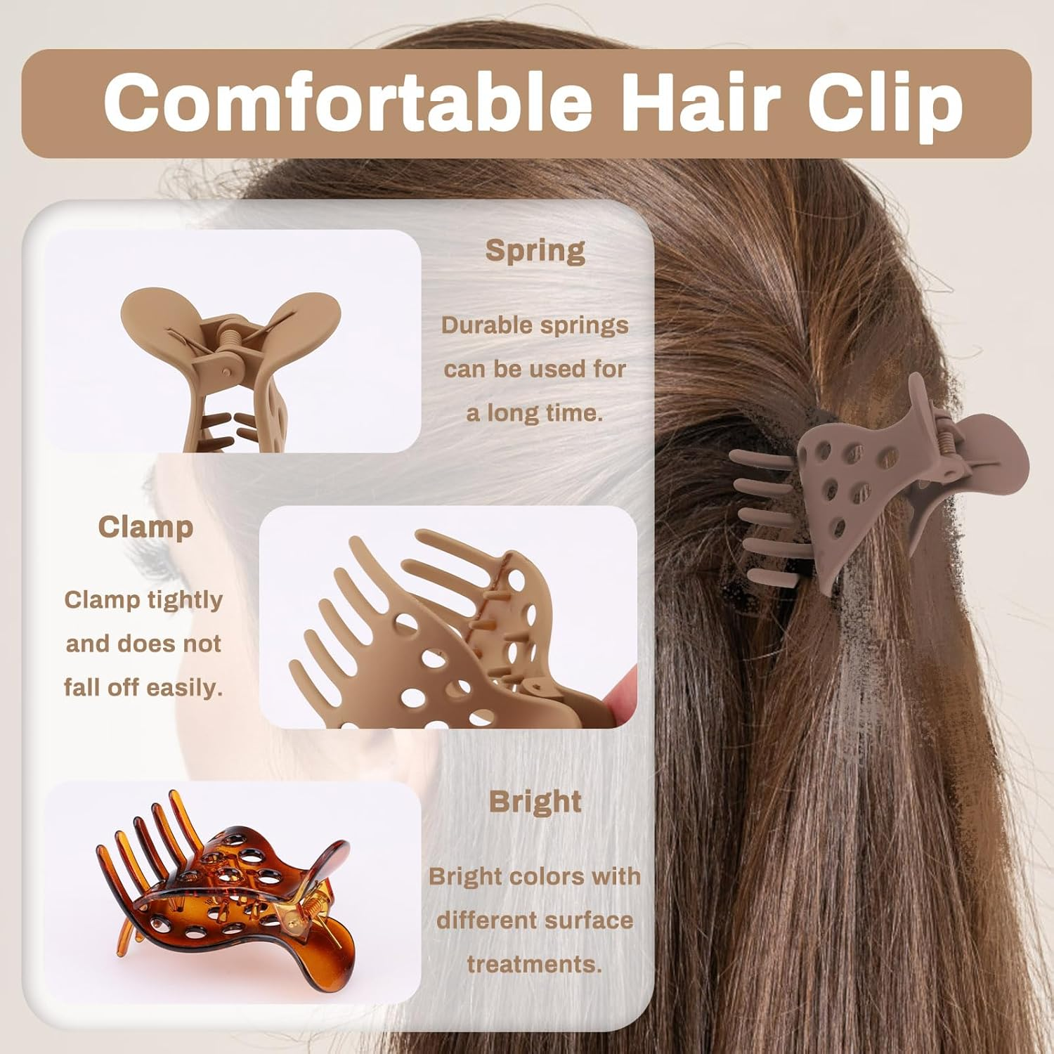 10 Packs Root Clips for Curly Hair Volume Claw Clamps, Women Root Lifting Hair Clips Styling Bouncy No Crease Fluffy Thick Thin image number 2