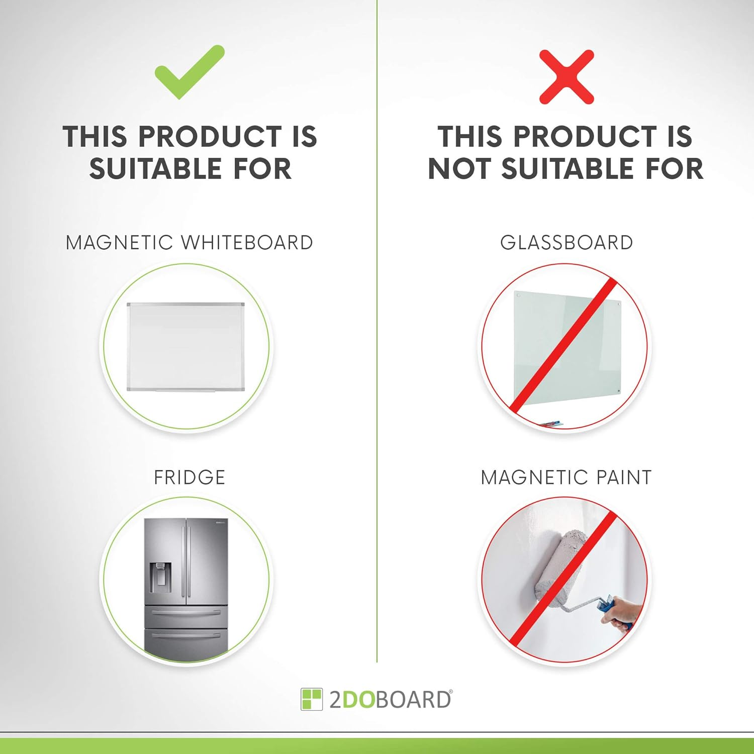 2DOBOARD 25 Blue Magnetic Notes - 3 X 3 Inch Playful Modern Magnetic Notes for Fridge, Office, Classroom - Easy to Clean & Reuse image number 4