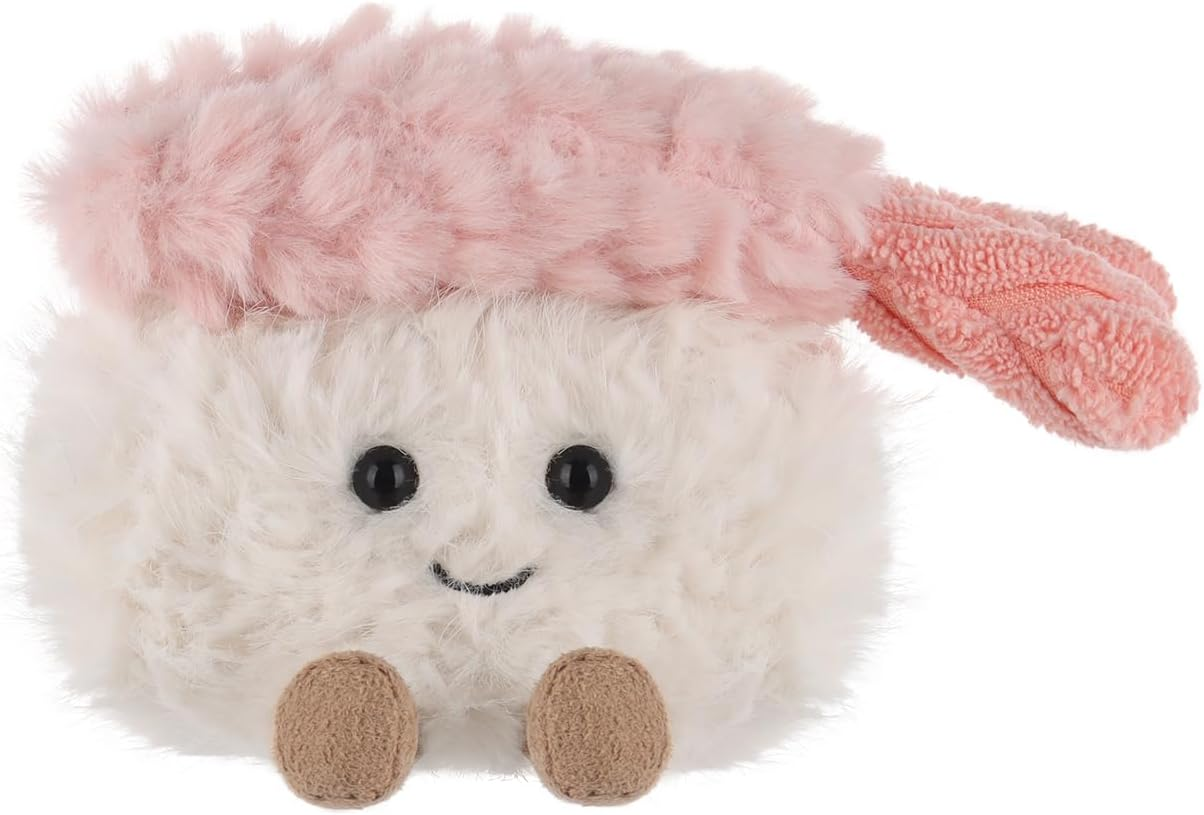 Apricot Lamb Sushi Plush Stuffed Animals for Kids, Soft Cute Plush Toys for Baby Girl and Boy, Fluffy Sushi 3.2 Inches