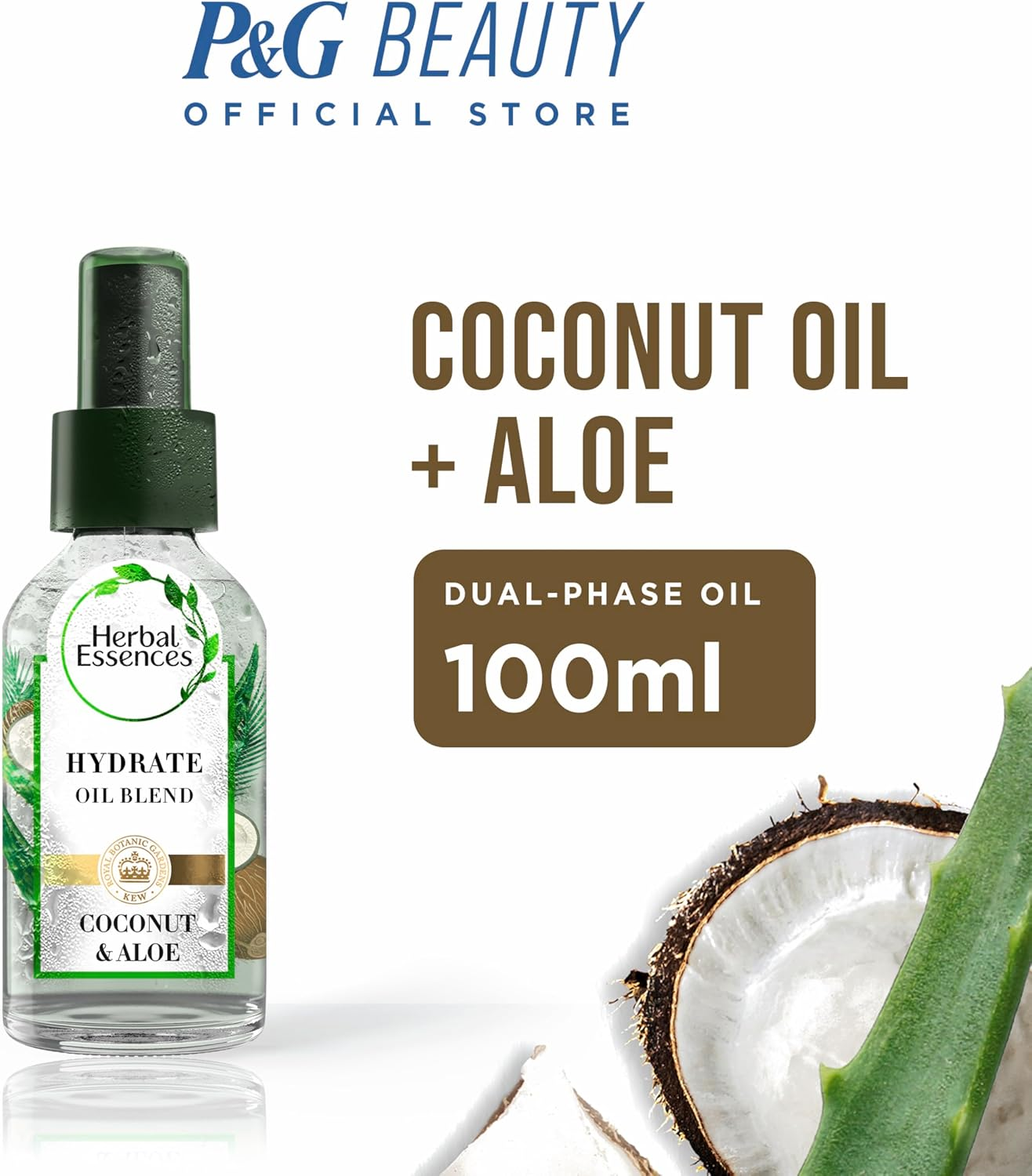 Herbal Essences Treatment Bio: Renew Hair Oil Blend Coconut & Aloe Hydrate, 100 Ml image number 2